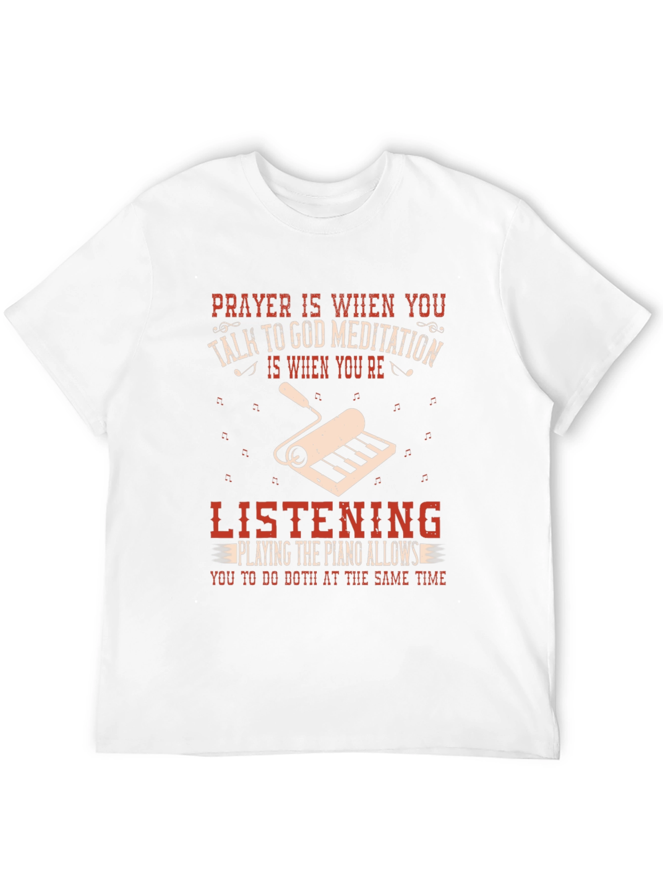 Prayer & Piano Black Graphic Tee