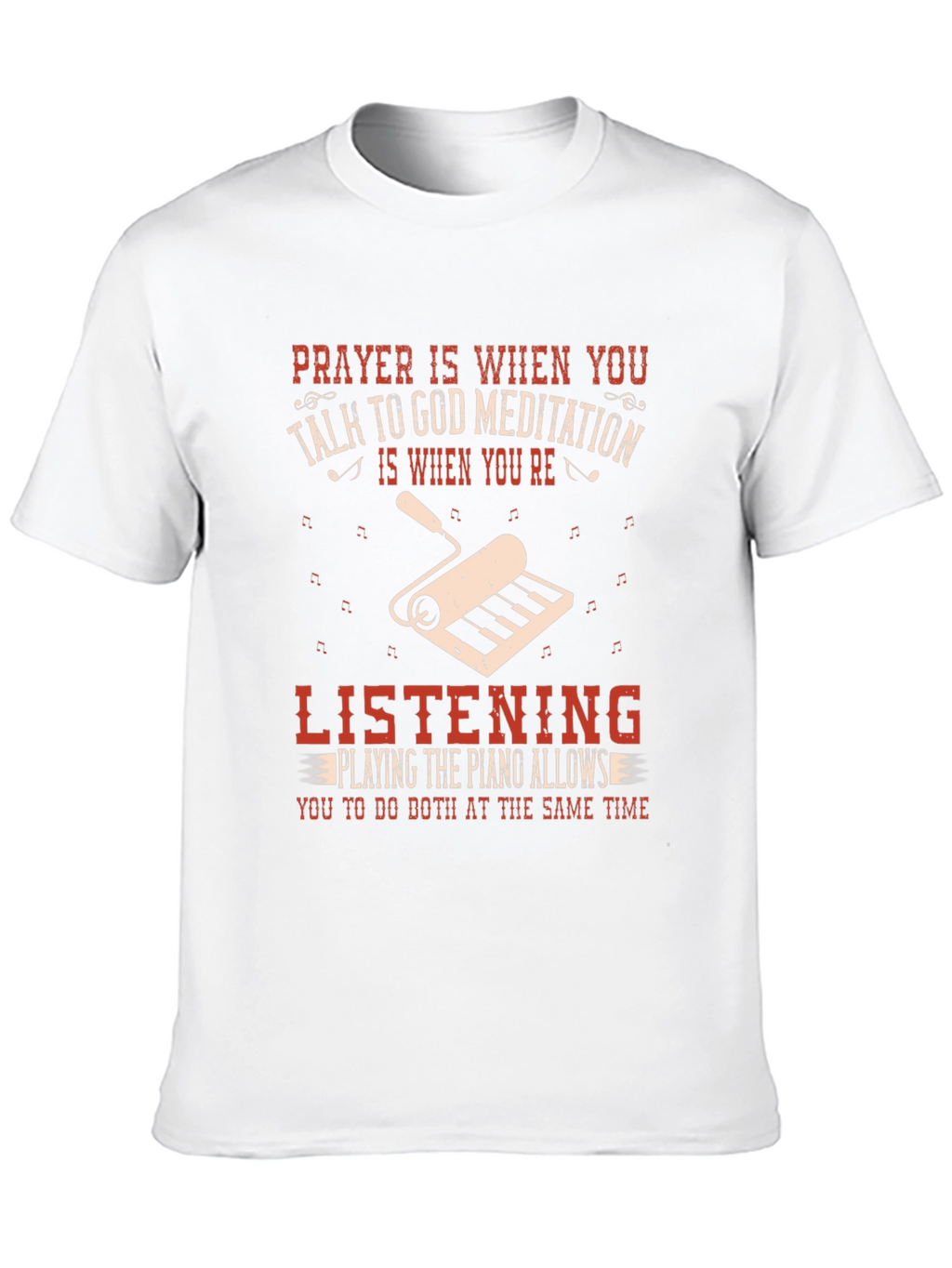 Prayer & Piano Black Graphic Tee