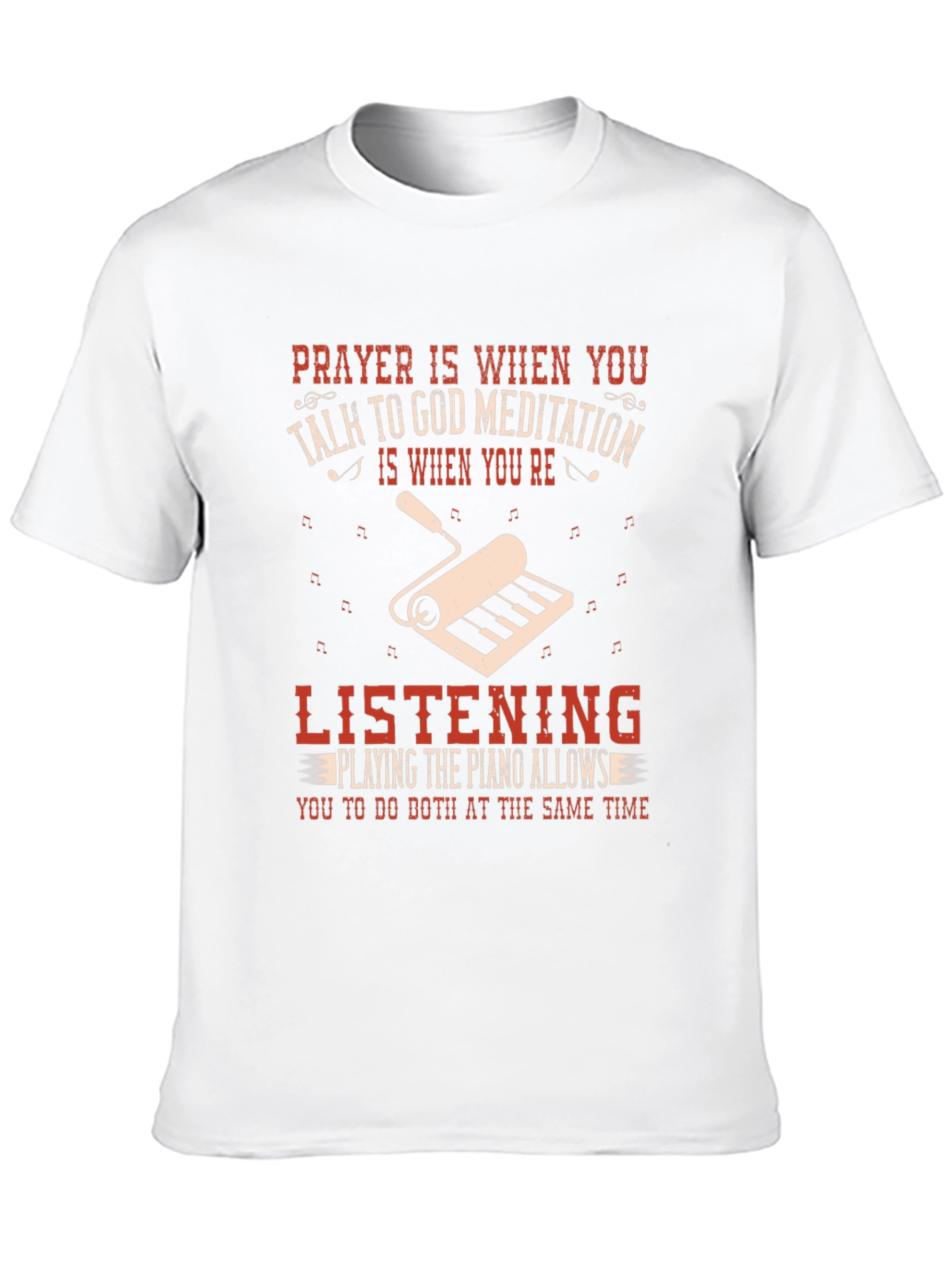 Prayer & Piano Black Graphic Tee