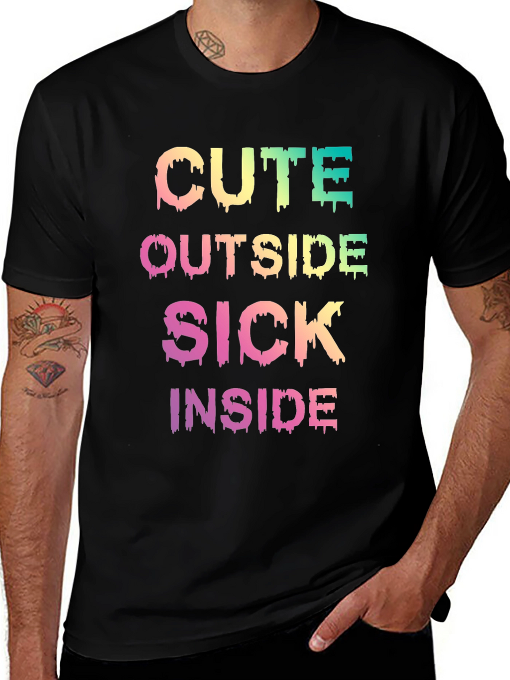 Cute Outside Sick Inside Graphic T-Shirt
