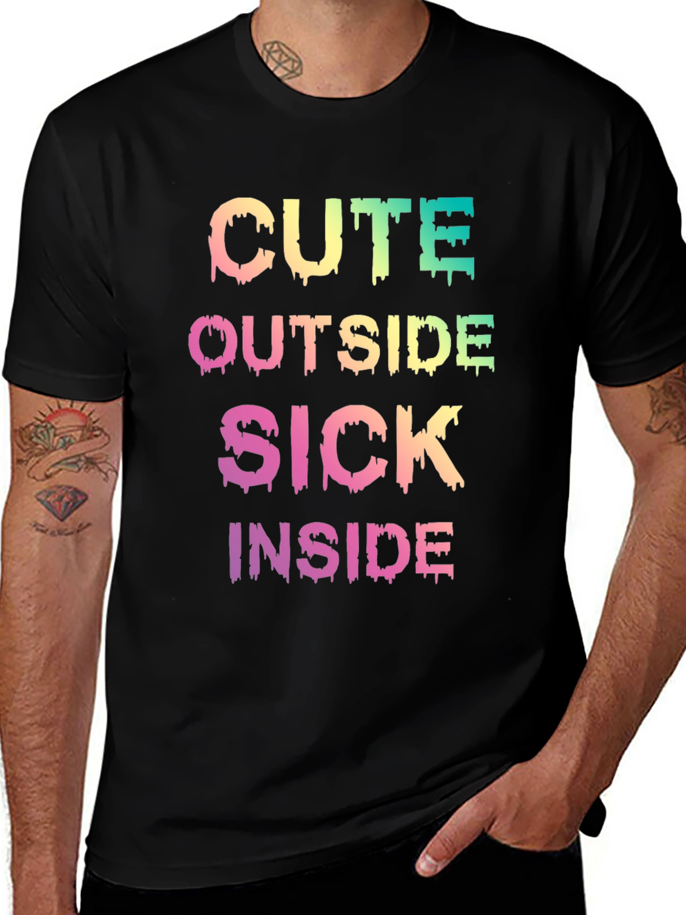 Cute Outside Sick Inside Graphic T-Shirt