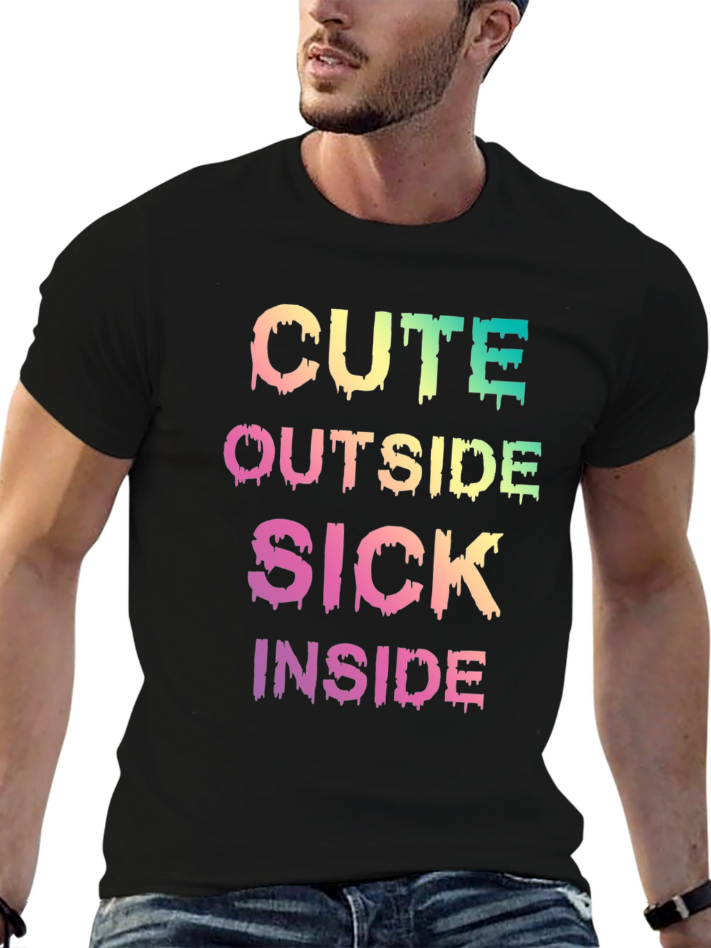 Cute Outside Sick Inside Graphic T-Shirt