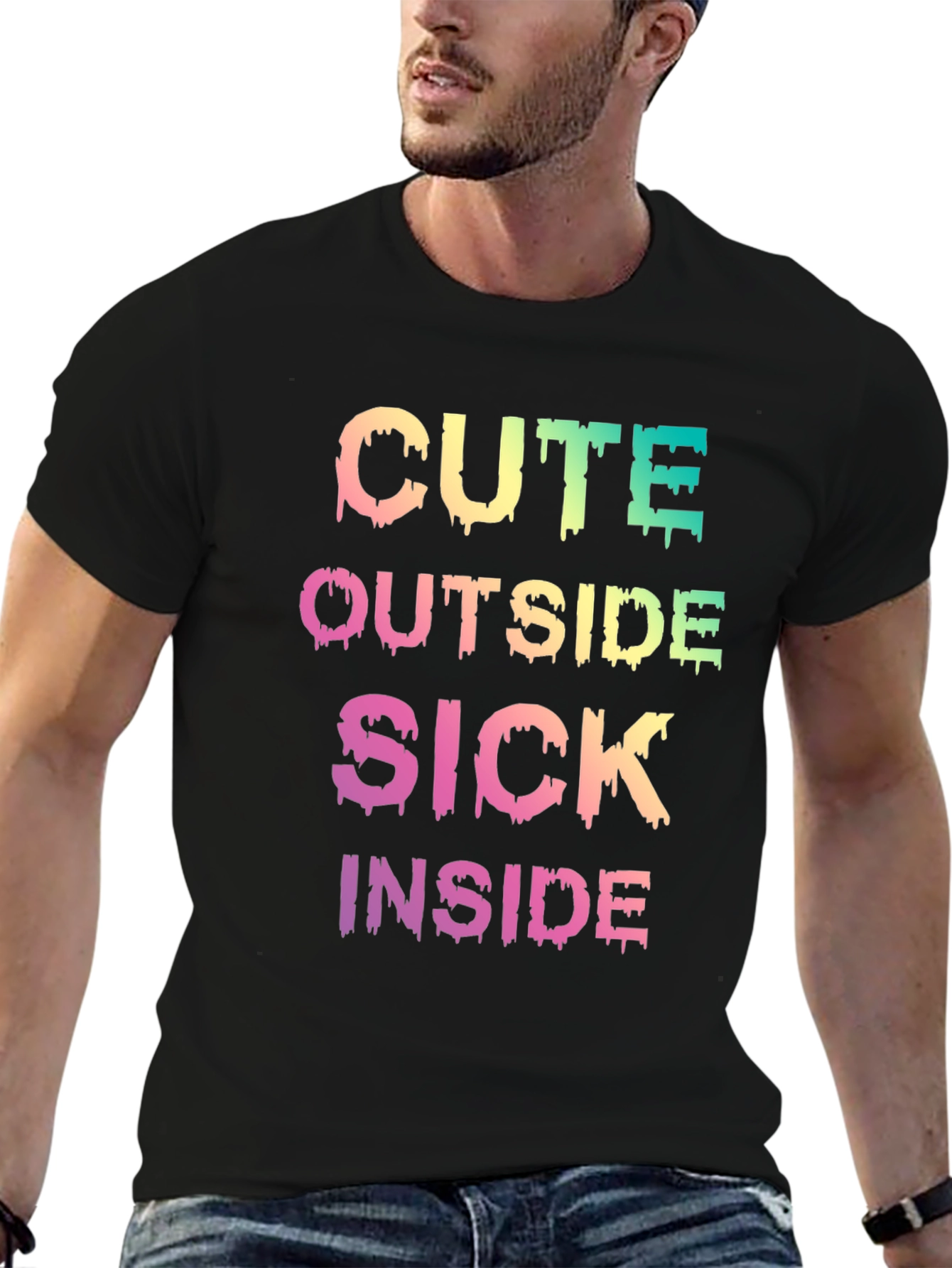 Cute Outside Sick Inside Graphic T-Shirt