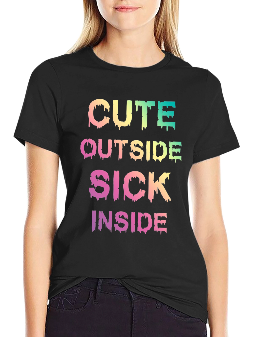 Cute Outside Sick Inside Graphic T-Shirt