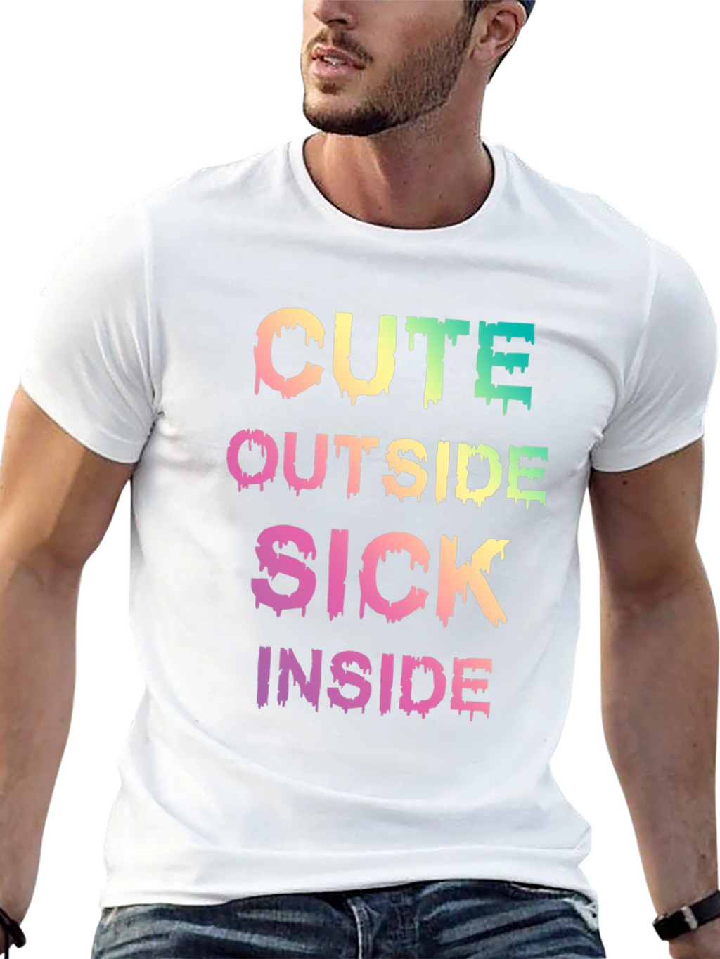 Cute Outside Sick Inside Graphic T-Shirt