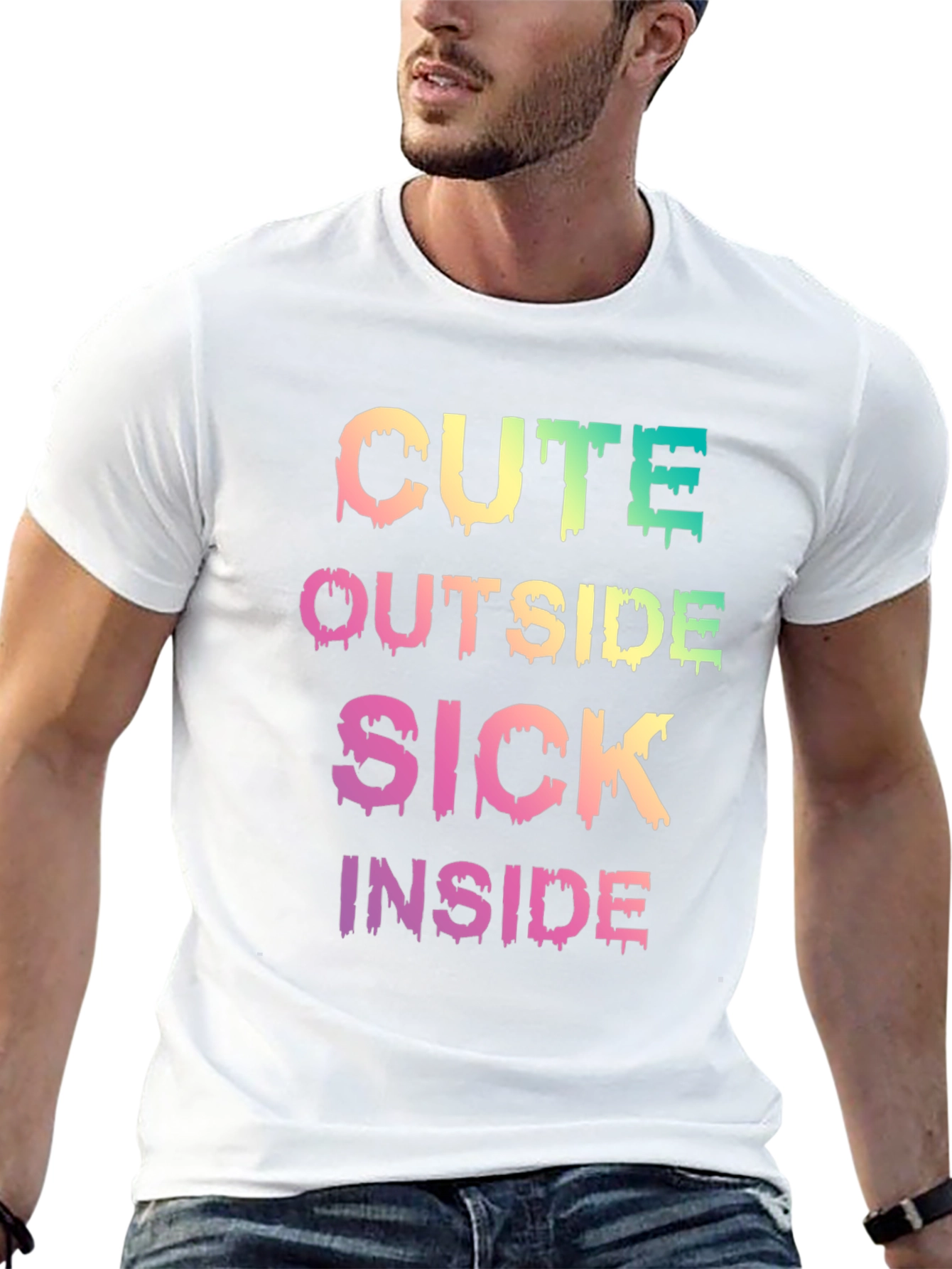 Cute Outside Sick Inside Graphic T-Shirt