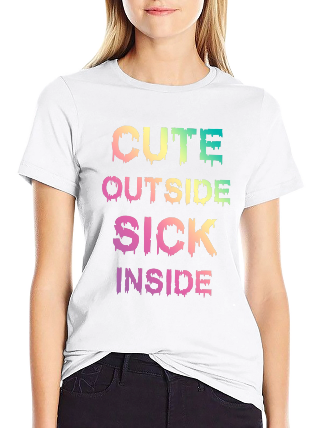 Cute Outside Sick Inside Graphic T-Shirt