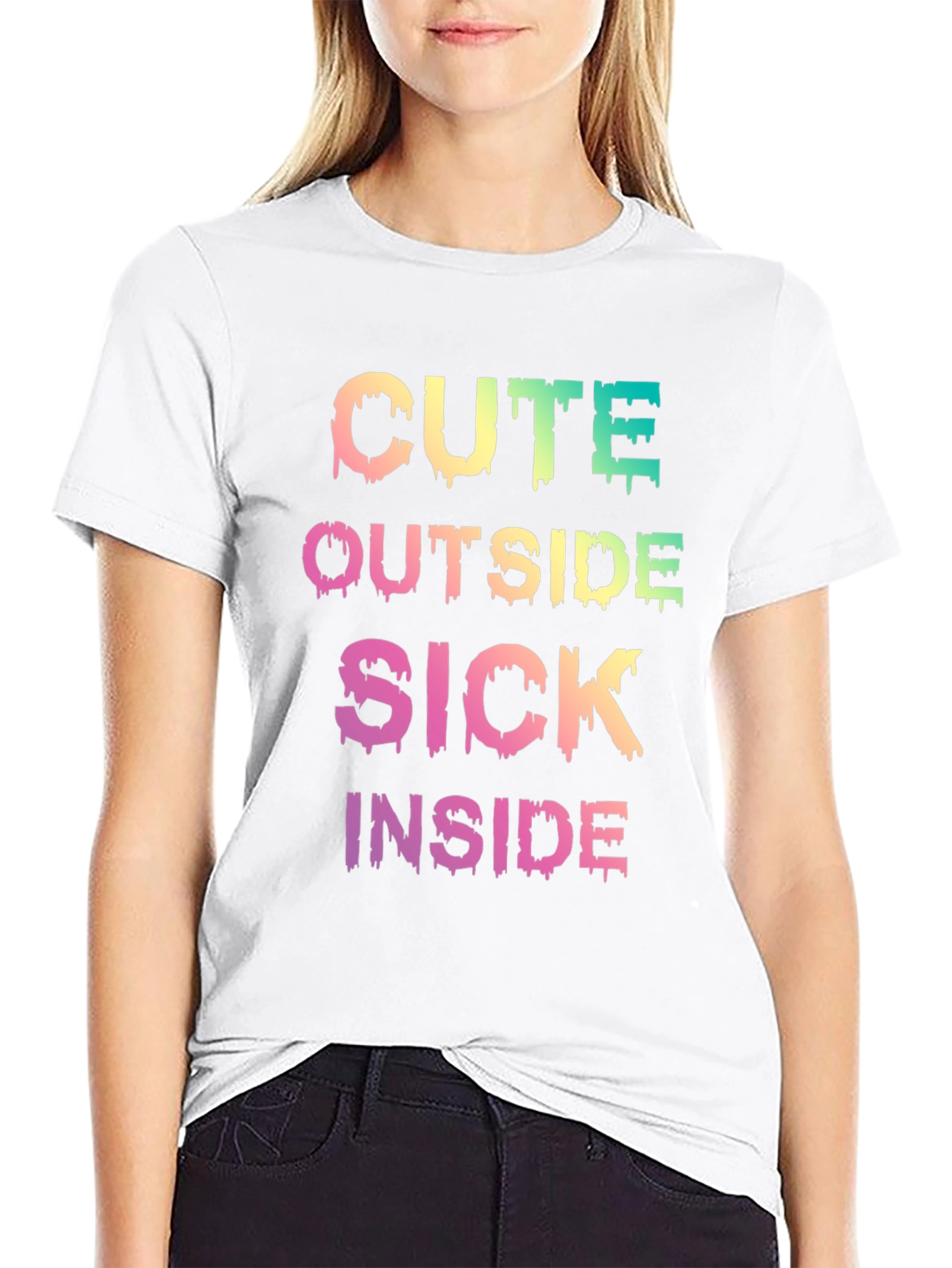 Cute Outside Sick Inside Graphic T-Shirt