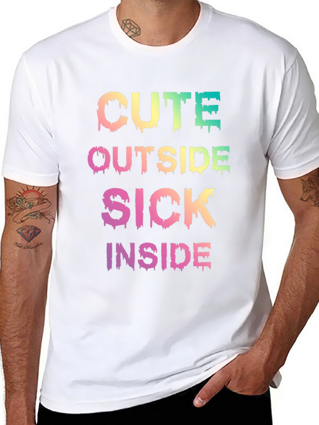 Cute Outside Sick Inside Graphic T-Shirt