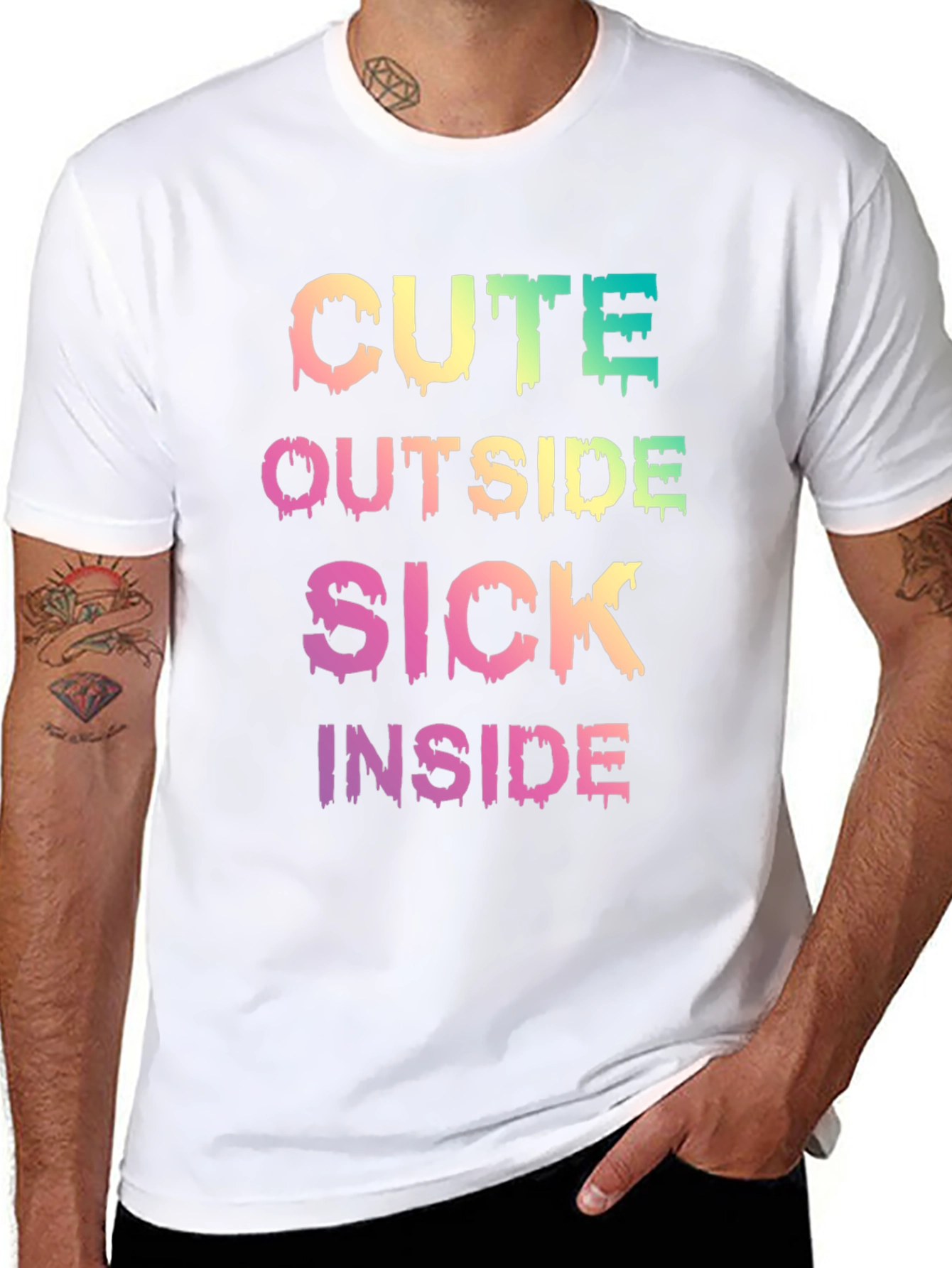 Cute Outside Sick Inside Graphic T-Shirt