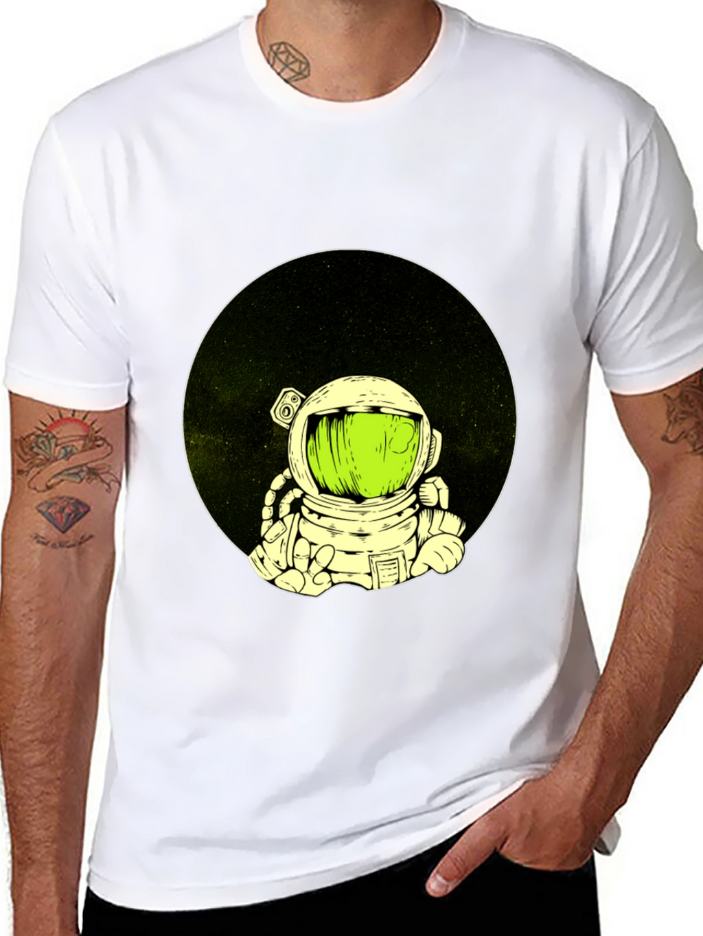 Astronaut Graphic Black T-Shirt