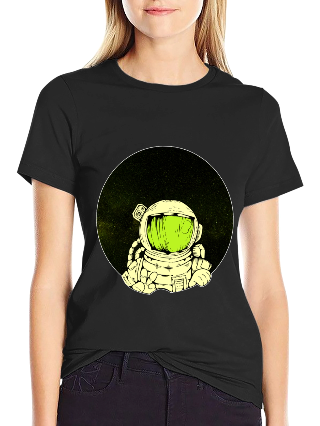 Astronaut Graphic Black T-Shirt
