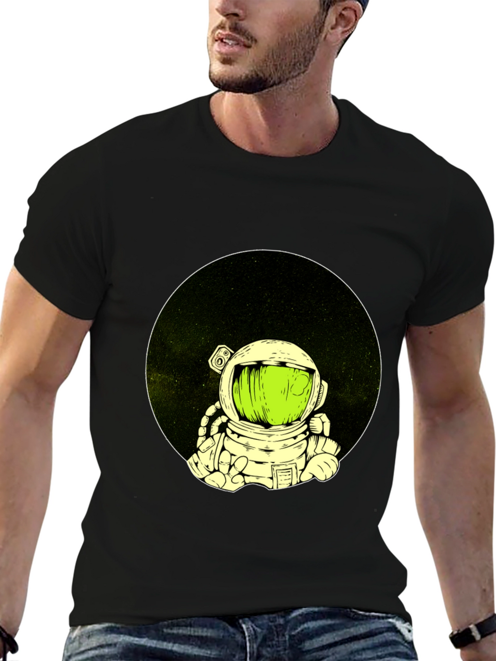 Astronaut Graphic Black T-Shirt