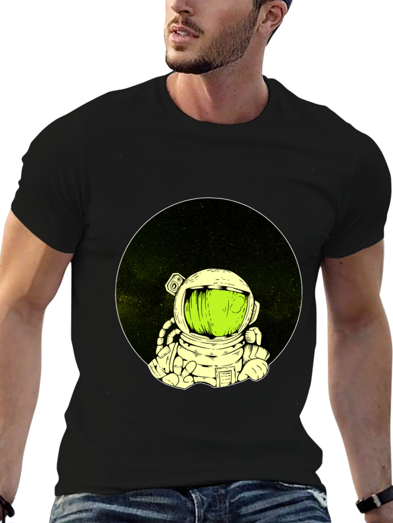Astronaut Graphic Black T-Shirt