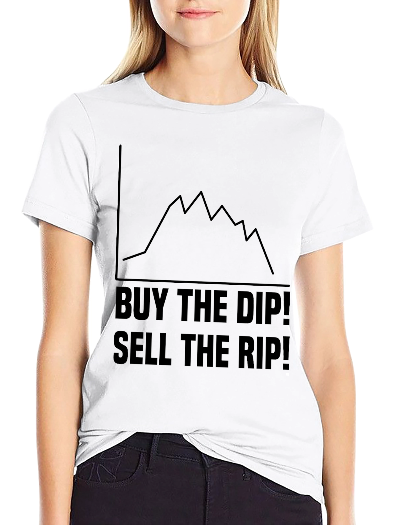 Buy the Dip Sell the Rip Black Graphic Tee