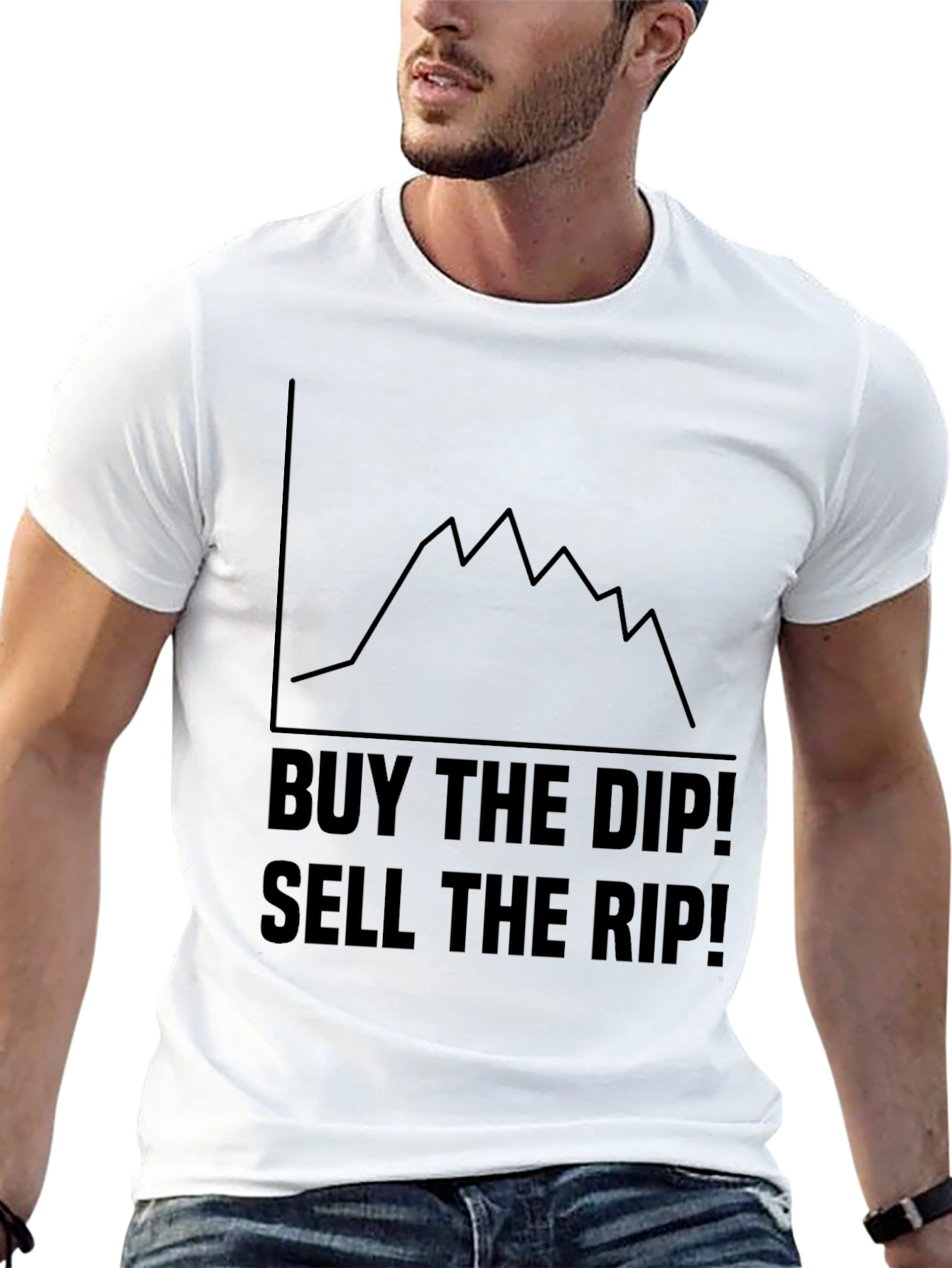 Buy the Dip Sell the Rip Black Graphic Tee