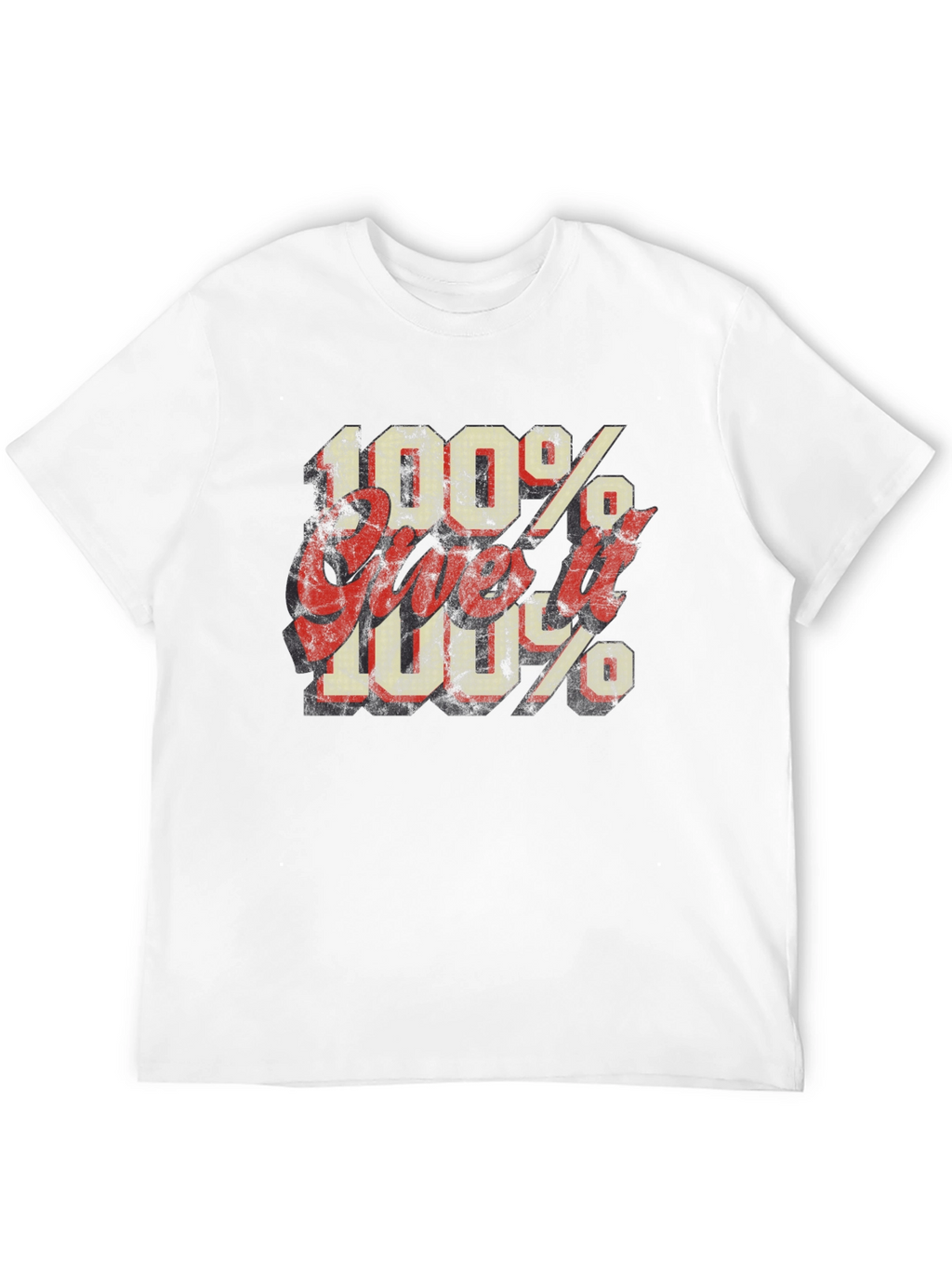 100% Give it 100% Black Graphic Tee