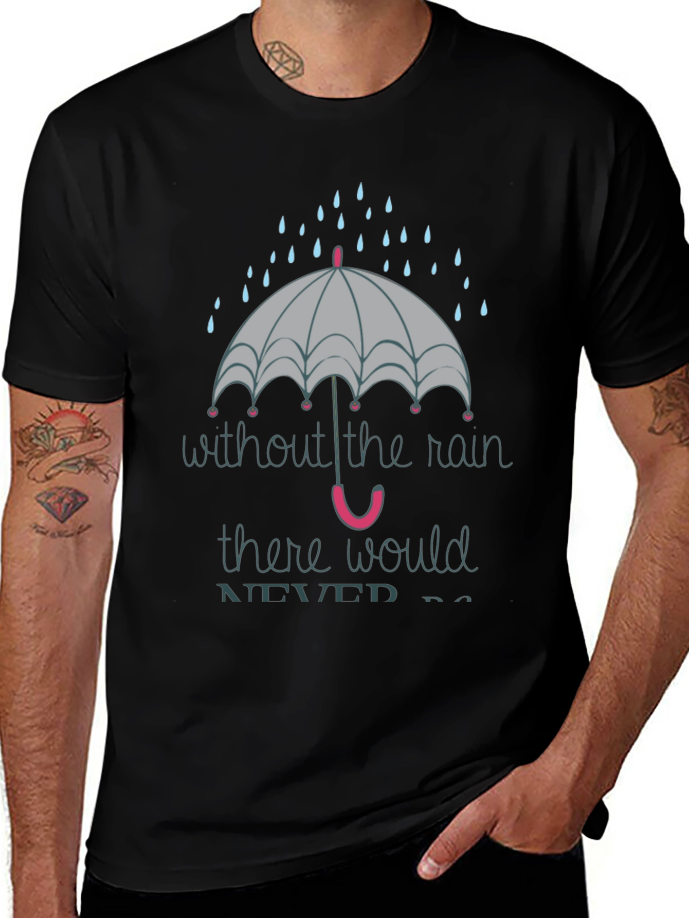 Rainy Day Graphic Tee - Unisex Black T-Shirt