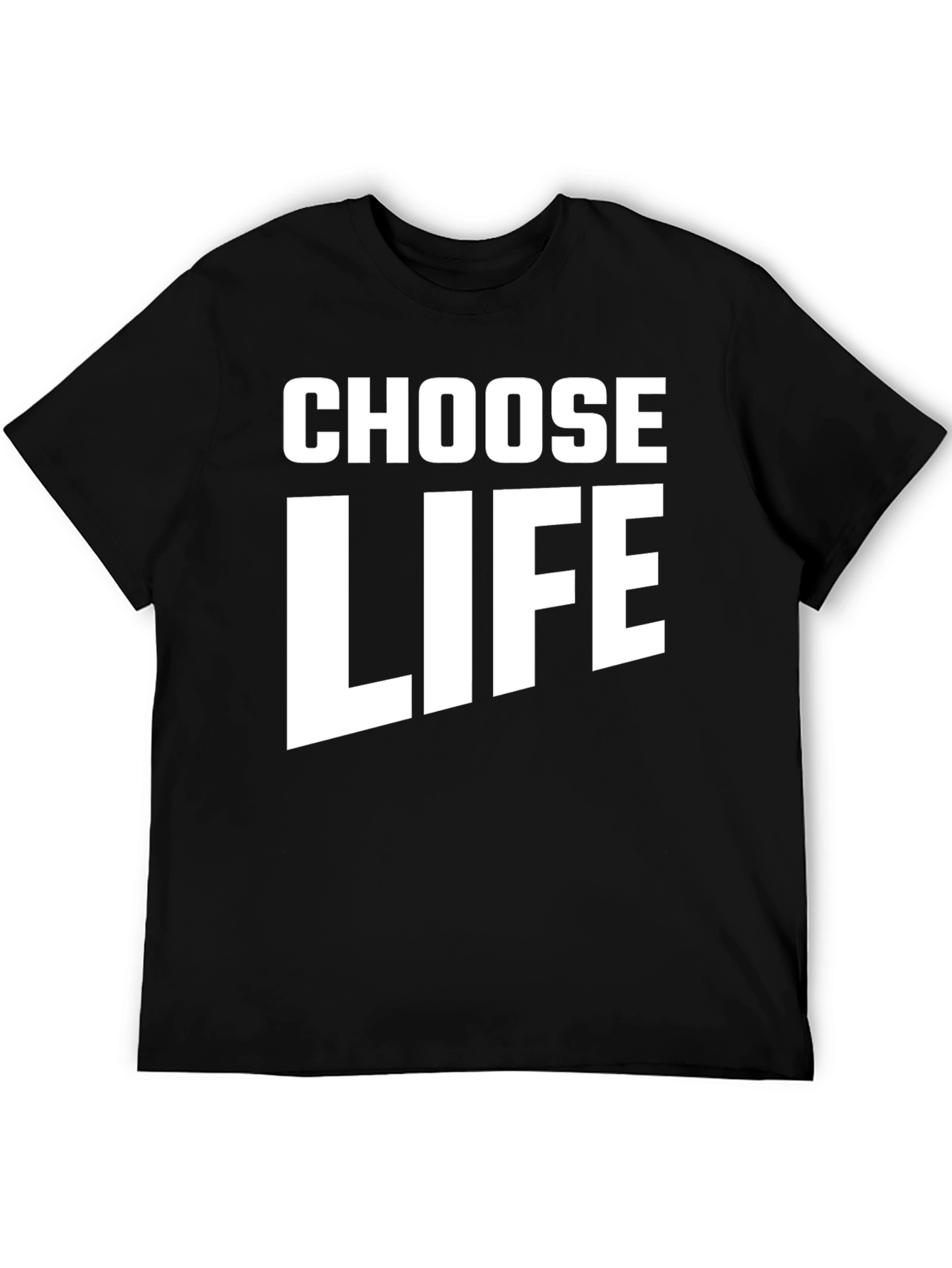 Choose Life T-Shirt - Black Crew Neck Tee
