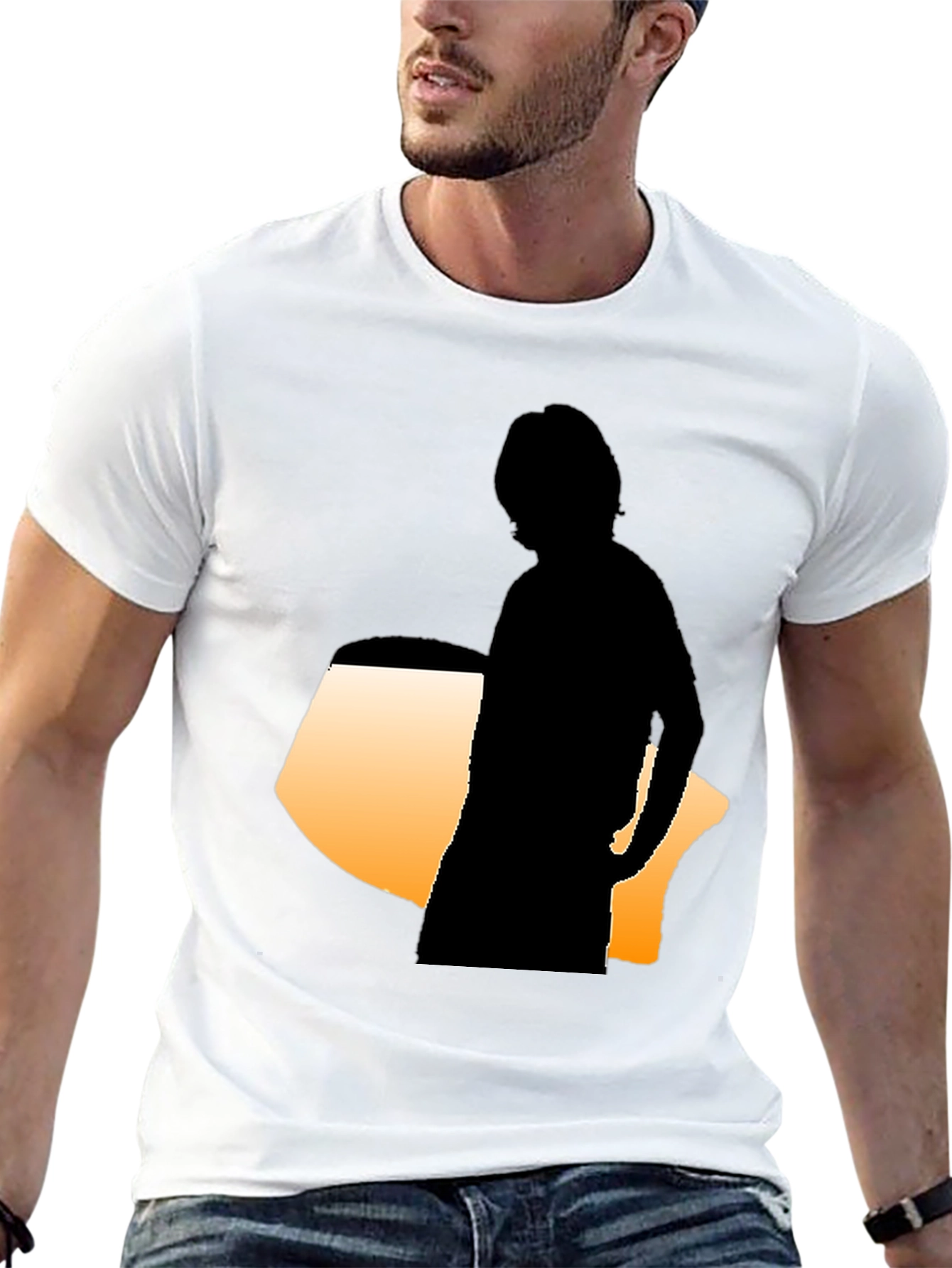 Silhouette Graphic Tee - Modern Black Shirt