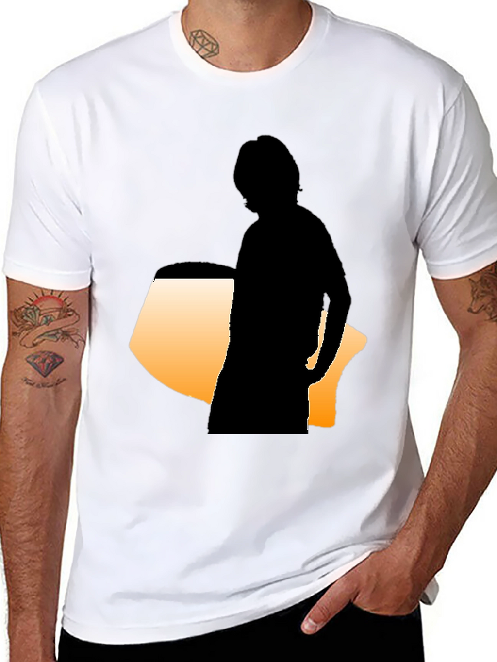 Silhouette Graphic Tee - Modern Black Shirt