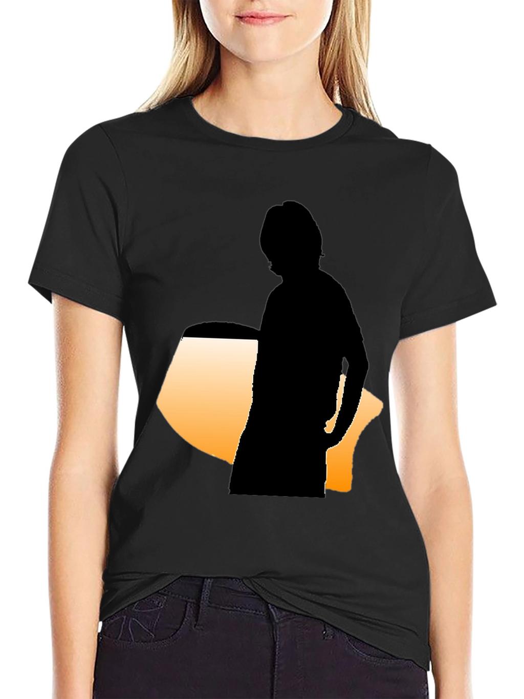 Silhouette Graphic Tee - Modern Black Shirt