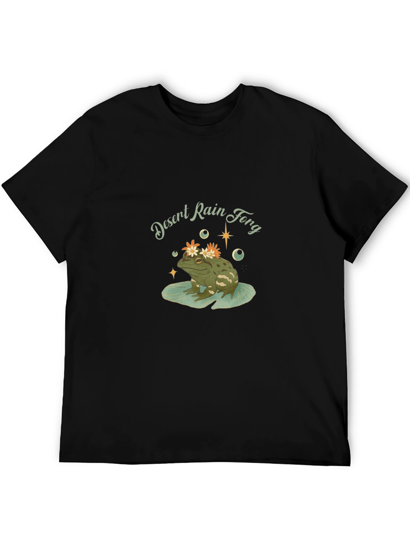 Desert Rain Frog Graphic Tee - Unisex Black T-Shirt