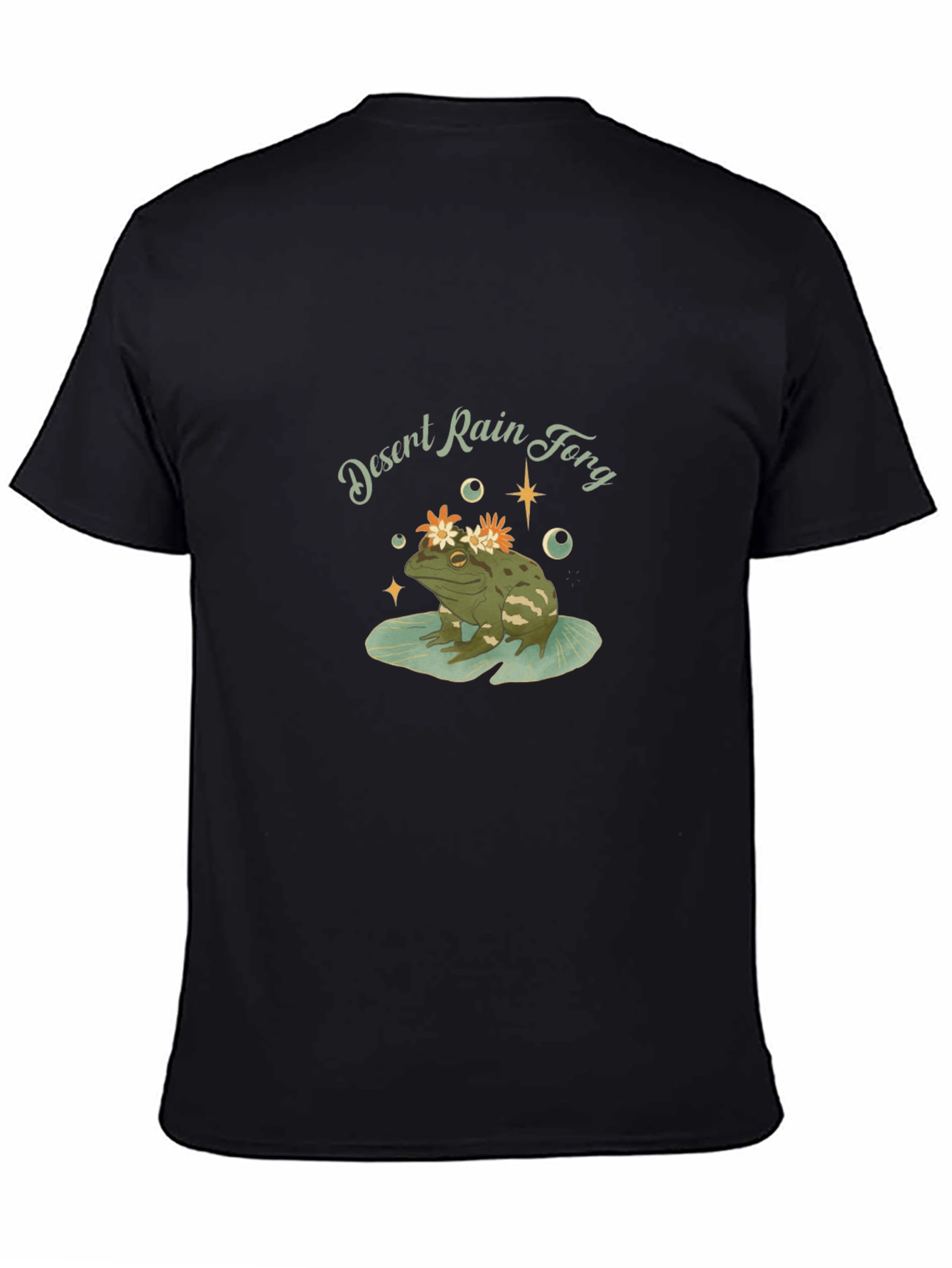 Desert Rain Frog Graphic Tee - Unisex Black T-Shirt