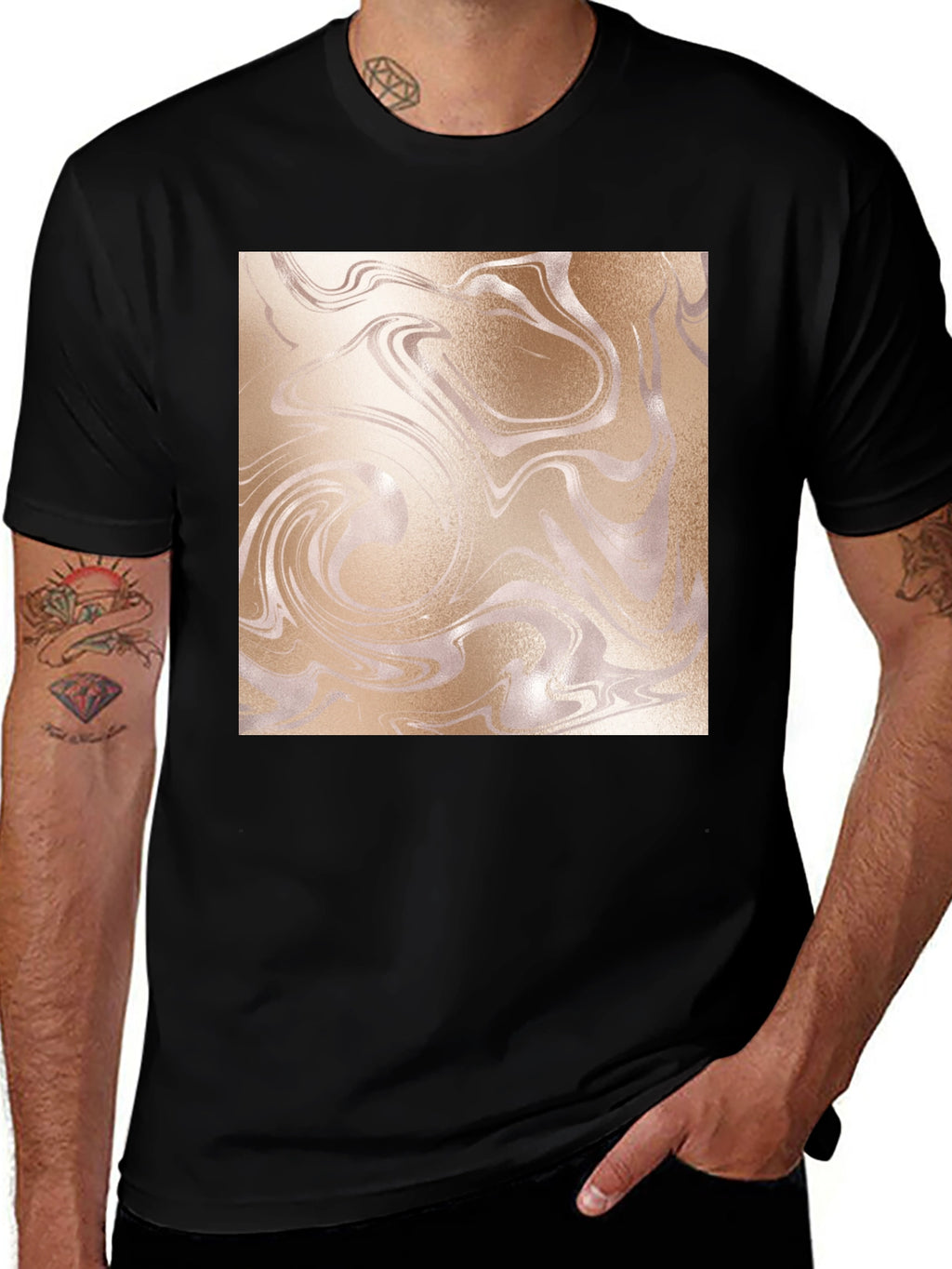 Modern Marble Swirl Graphic Tee