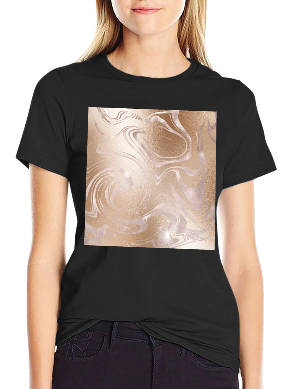 Modern Marble Swirl Graphic Tee