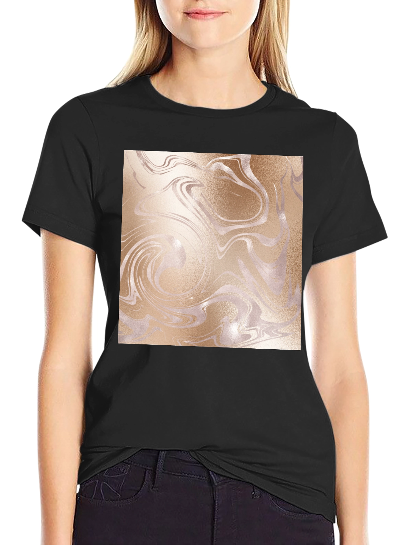 Modern Marble Swirl Graphic Tee
