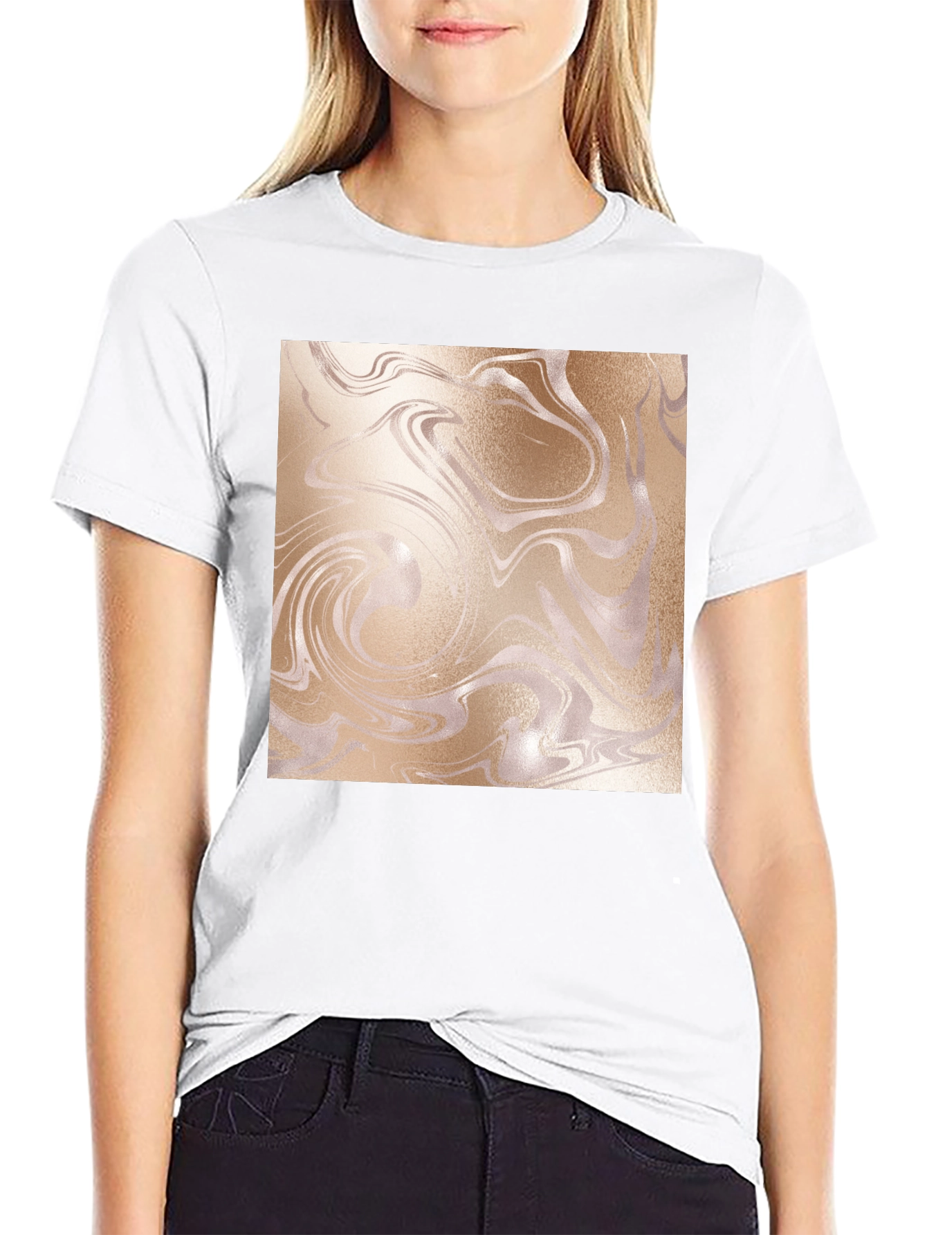 Modern Marble Swirl Graphic Tee