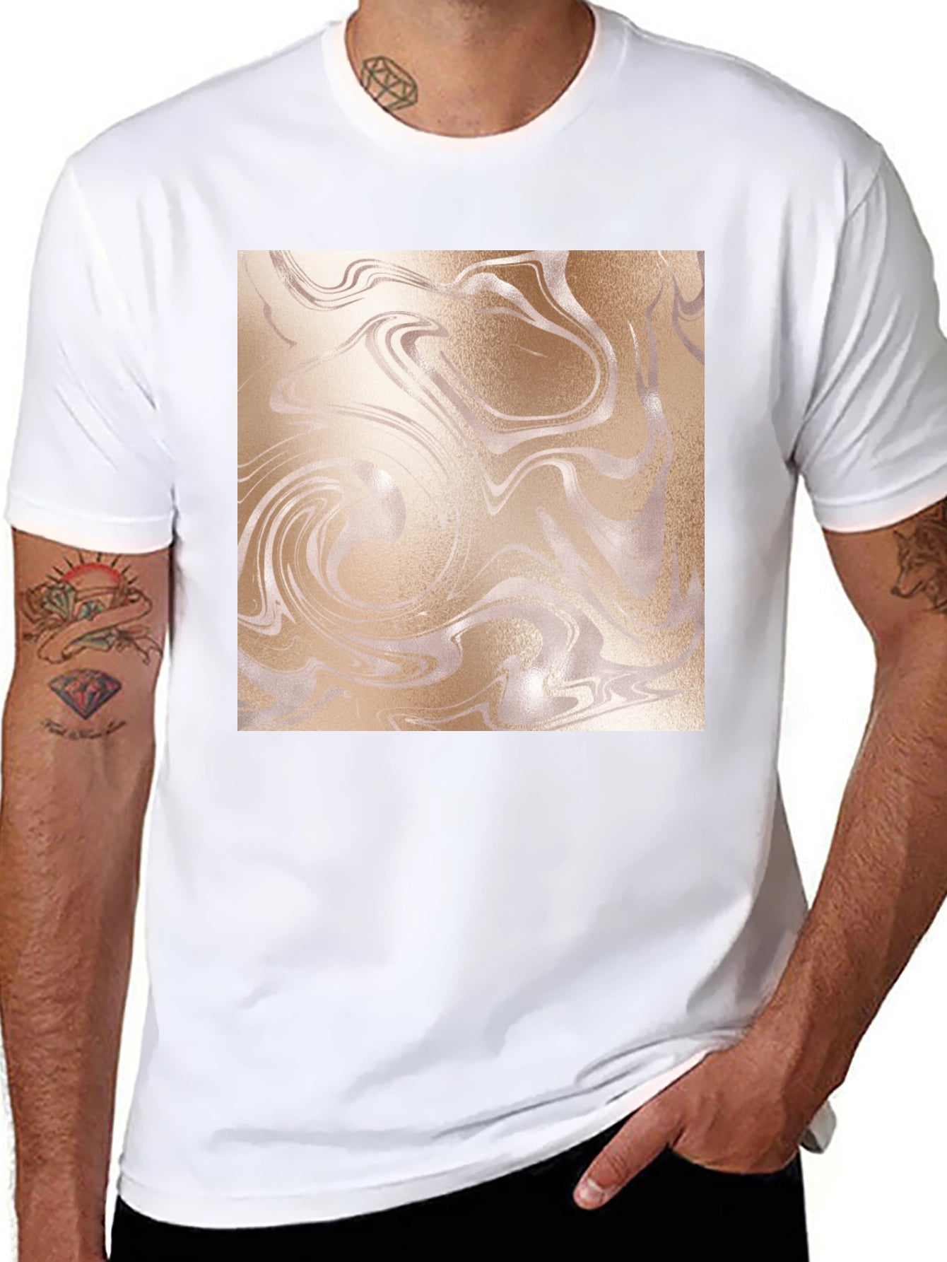 Modern Marble Swirl Graphic Tee