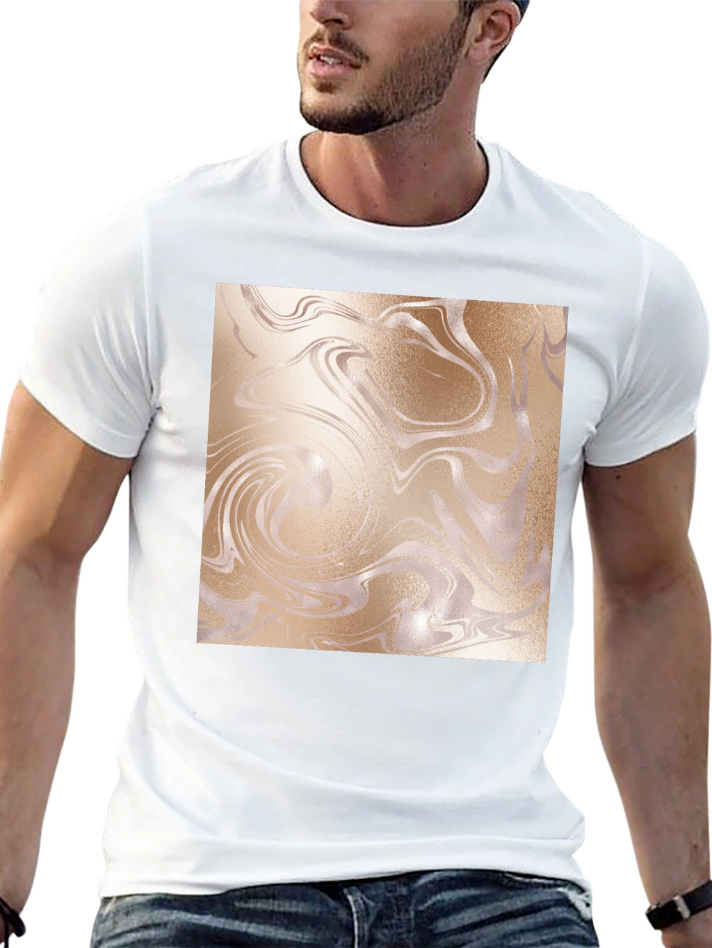 Modern Marble Swirl Graphic Tee