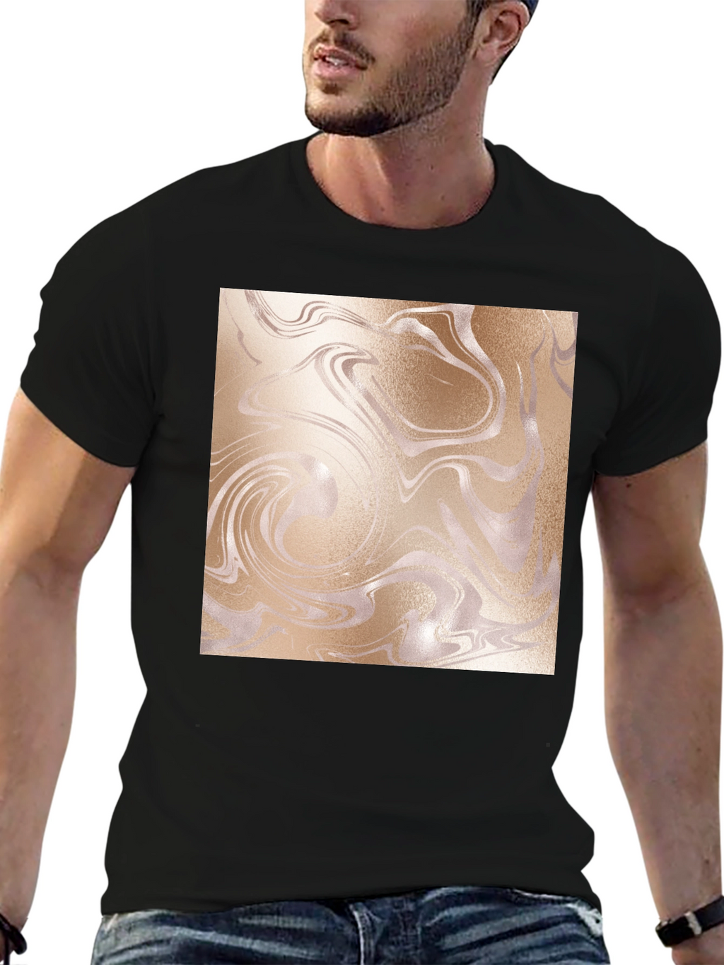 Modern Marble Swirl Graphic Tee