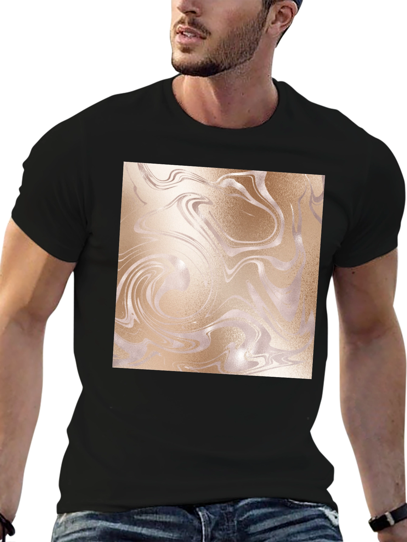 Modern Marble Swirl Graphic Tee