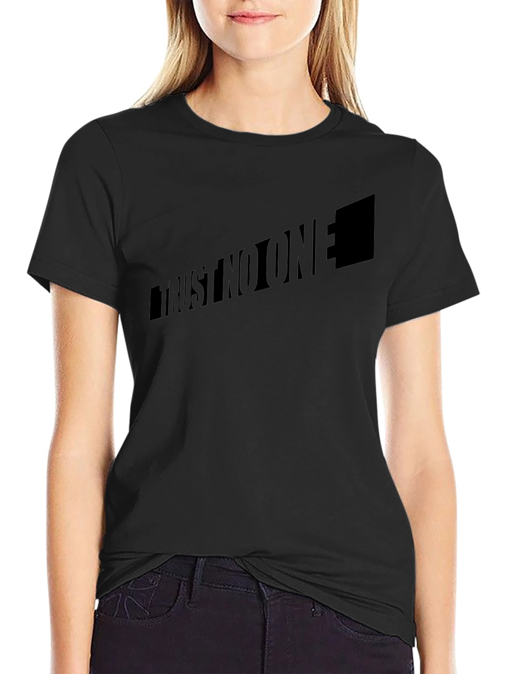 Trust No One Black Graphic T-Shirt