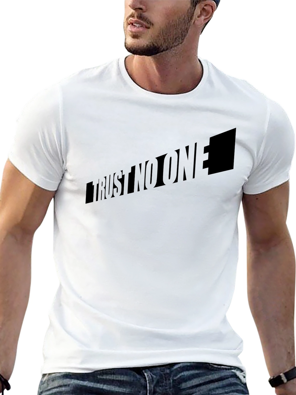 Trust No One Black Graphic T-Shirt