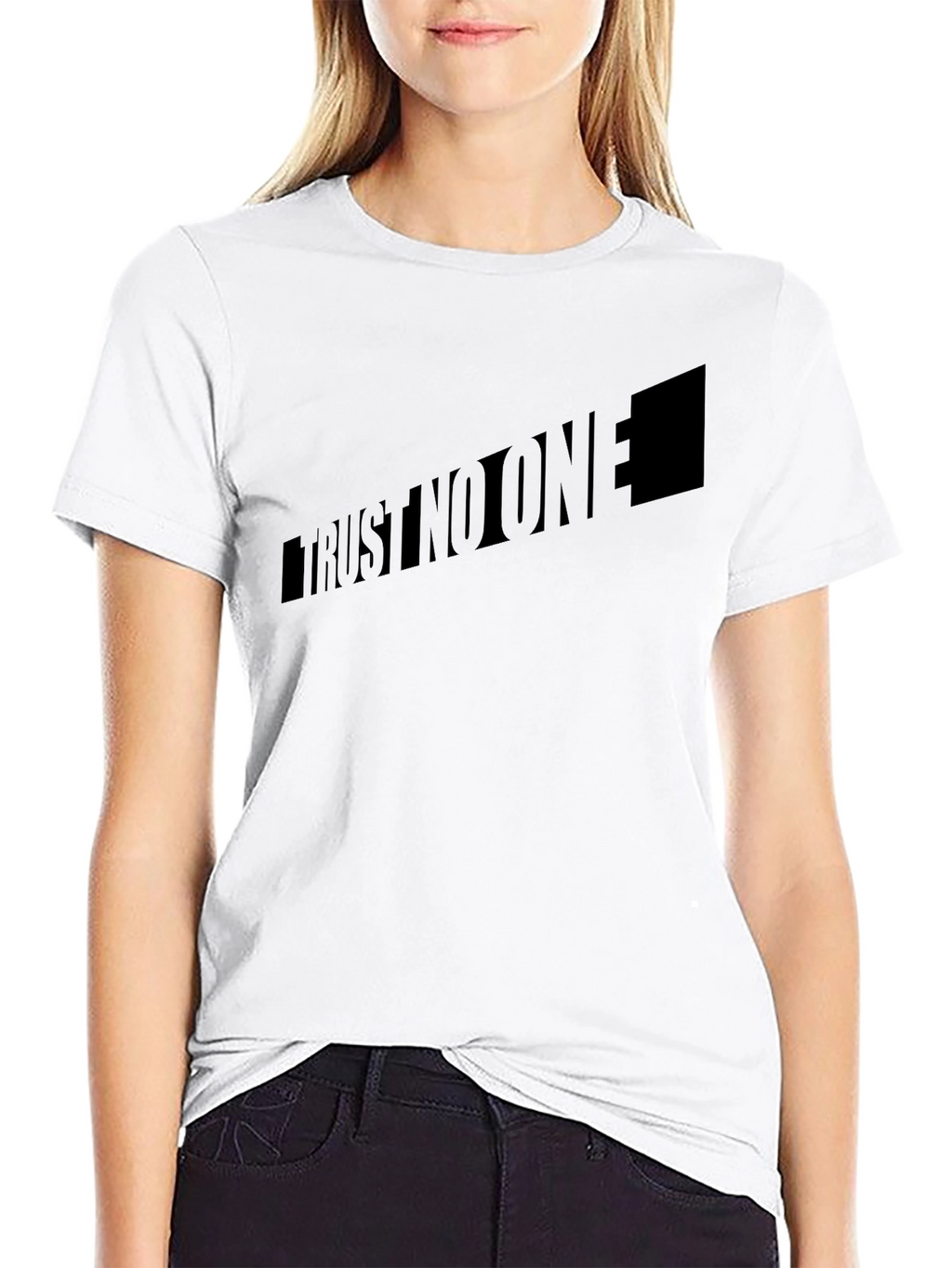 Trust No One Black Graphic T-Shirt