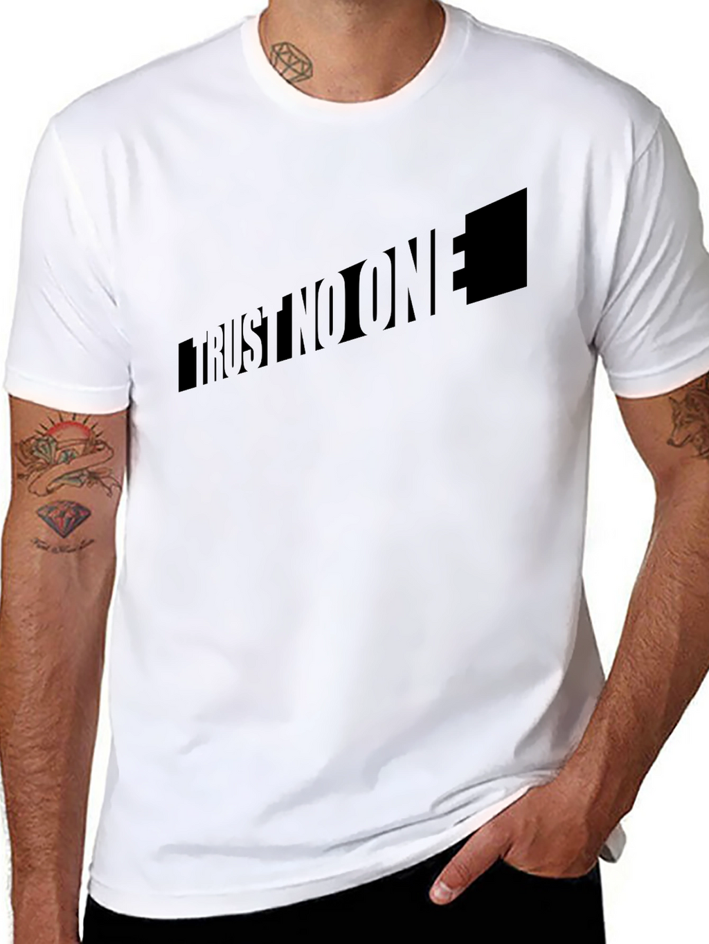 Trust No One Black Graphic T-Shirt