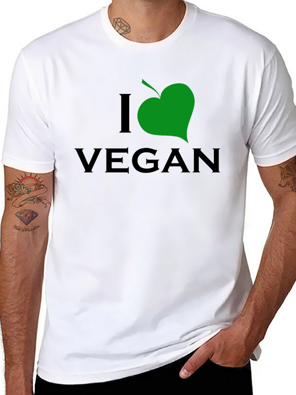 I Leaf Vegan Black T-Shirt