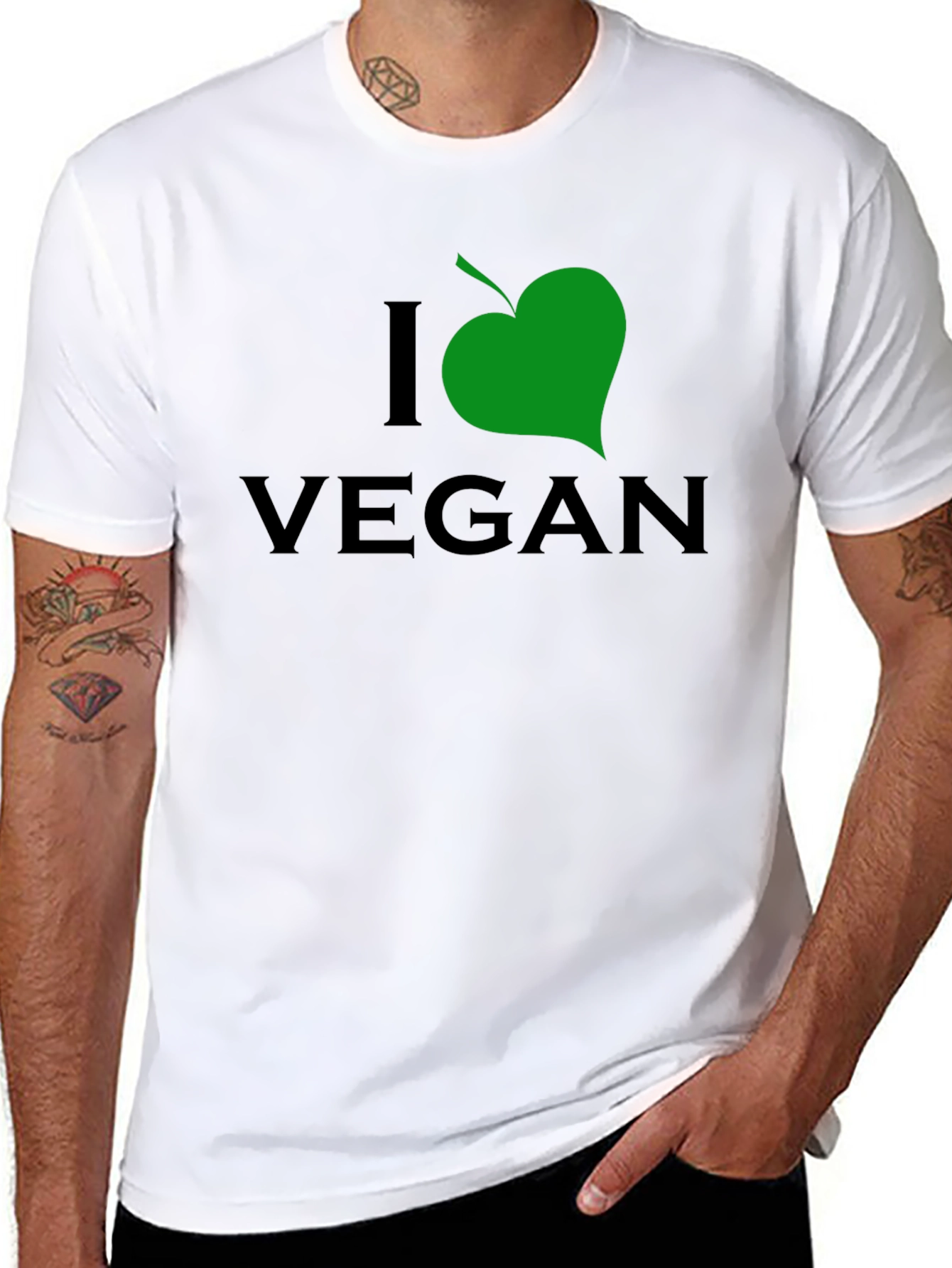 I Leaf Vegan Black T-Shirt