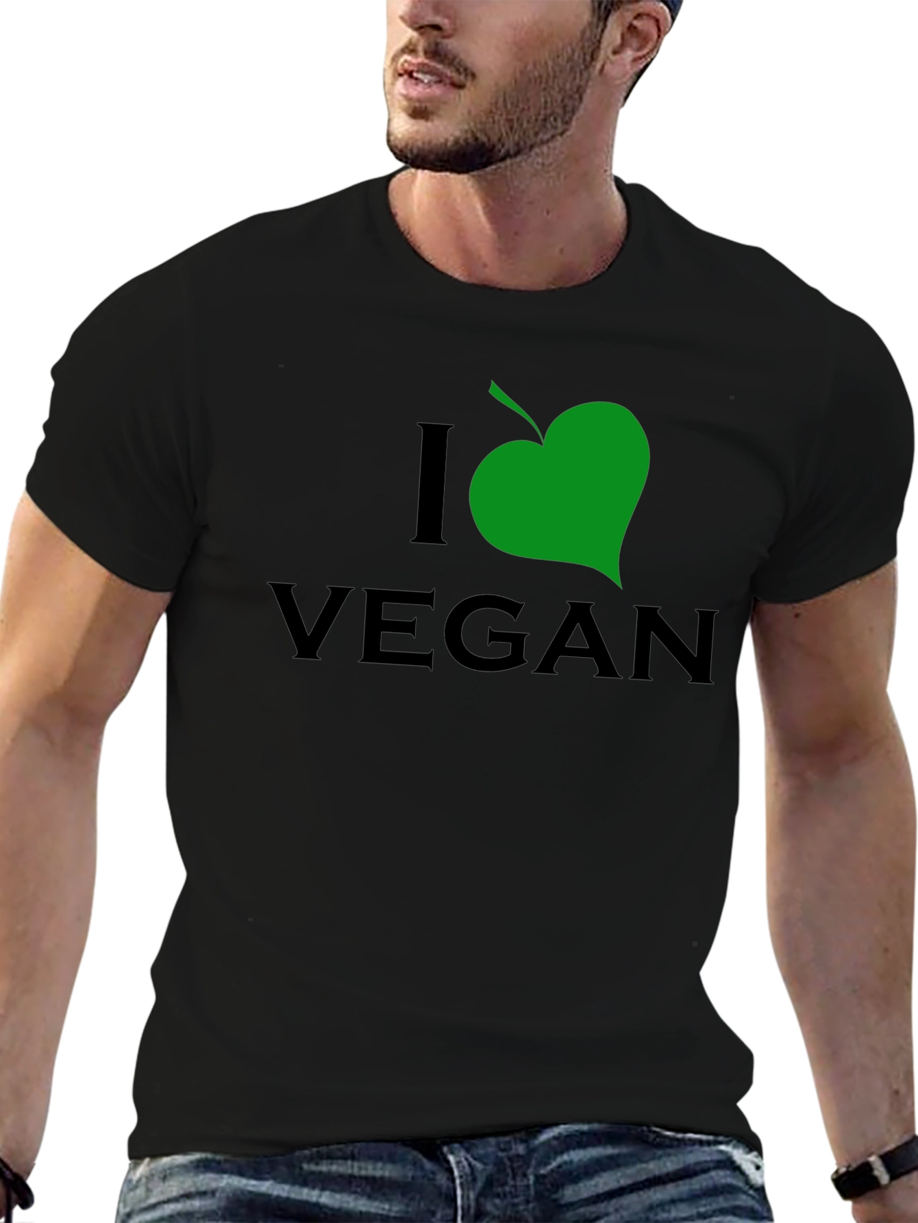 I Leaf Vegan Black T-Shirt