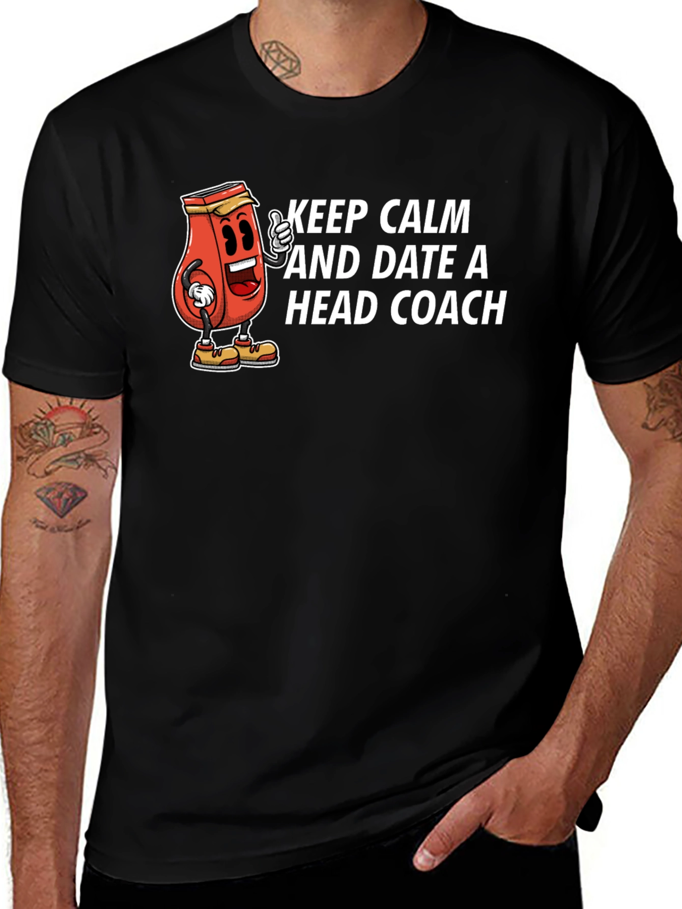 Keep Calm and Date a Head Coach Graphic T-Shirt