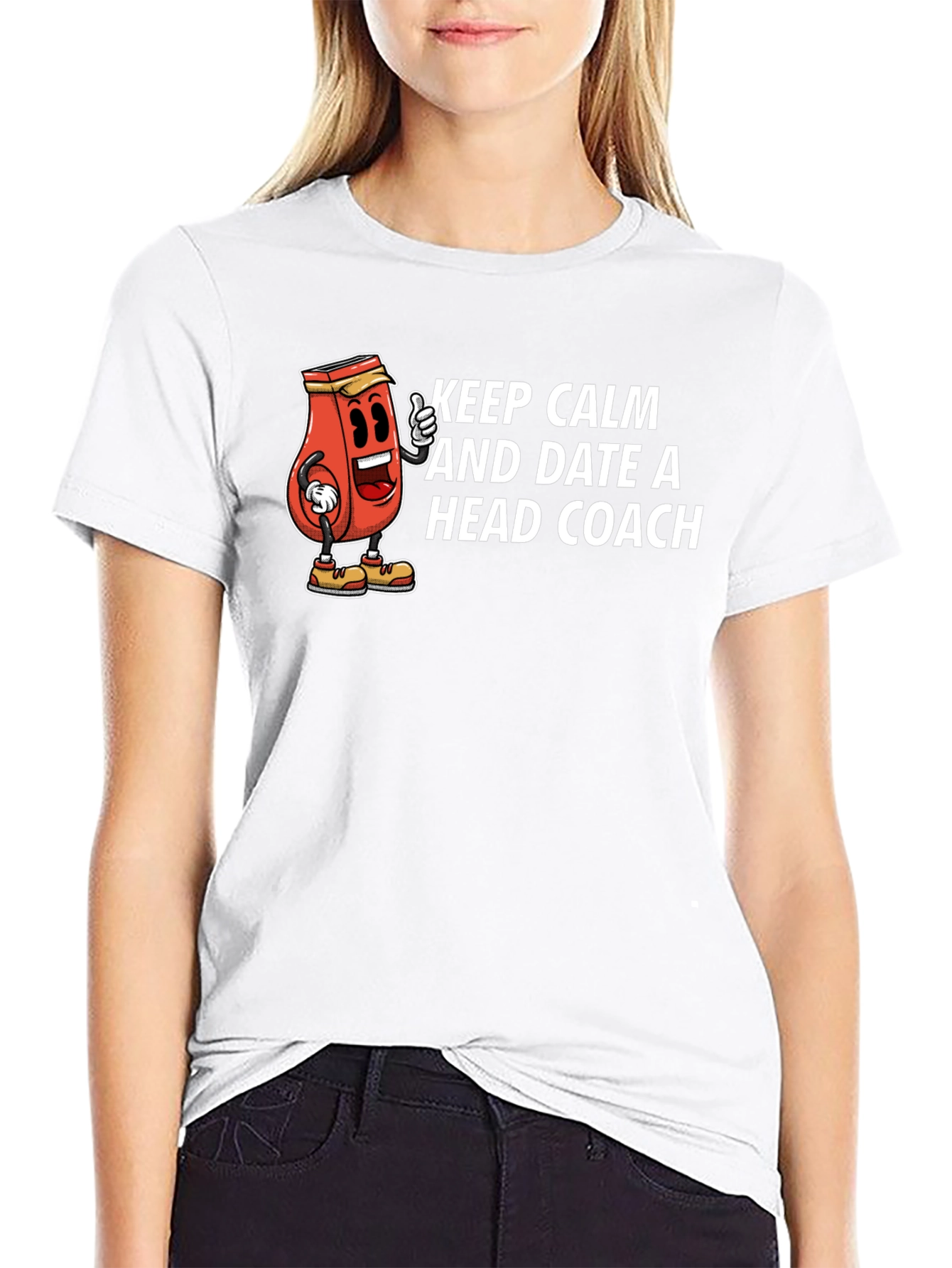 Keep Calm and Date a Head Coach Graphic T-Shirt