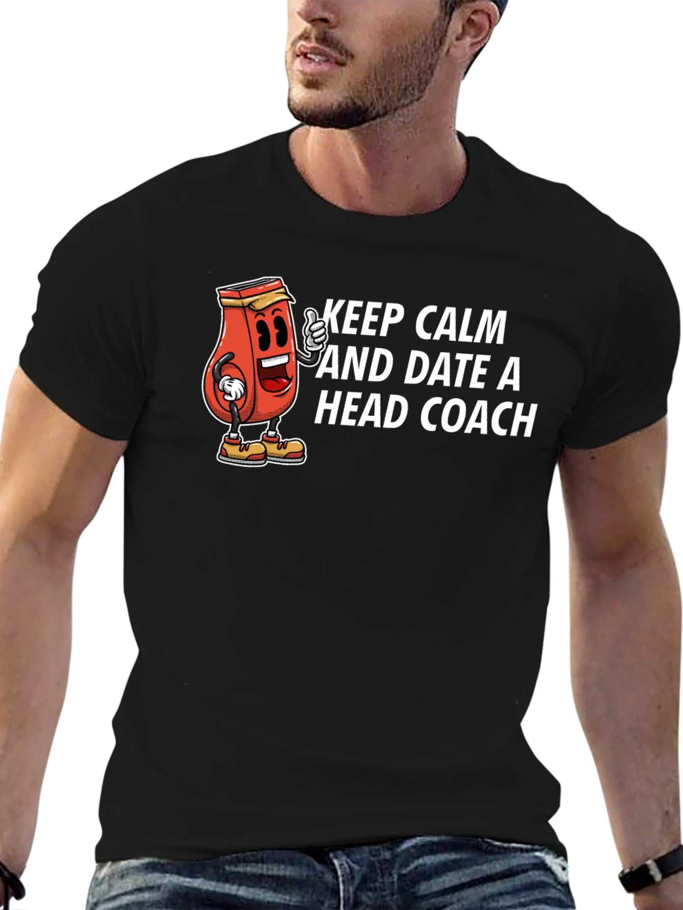Keep Calm and Date a Head Coach Graphic T-Shirt