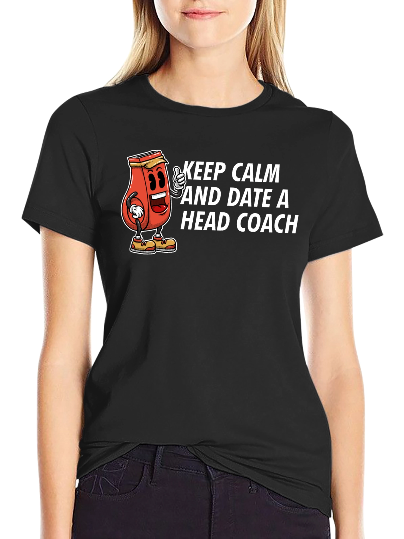 Keep Calm and Date a Head Coach Graphic T-Shirt
