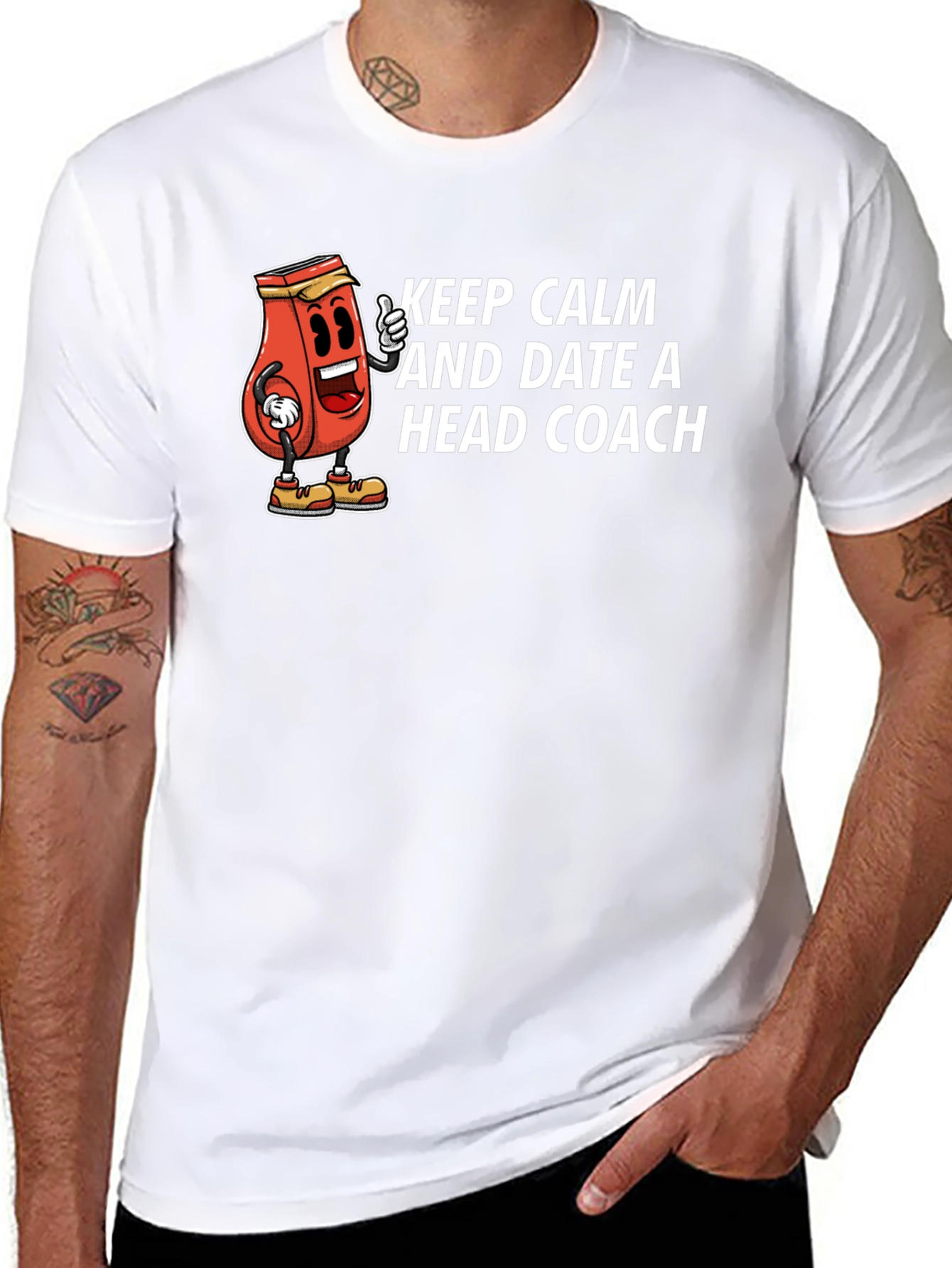 Keep Calm and Date a Head Coach Graphic T-Shirt