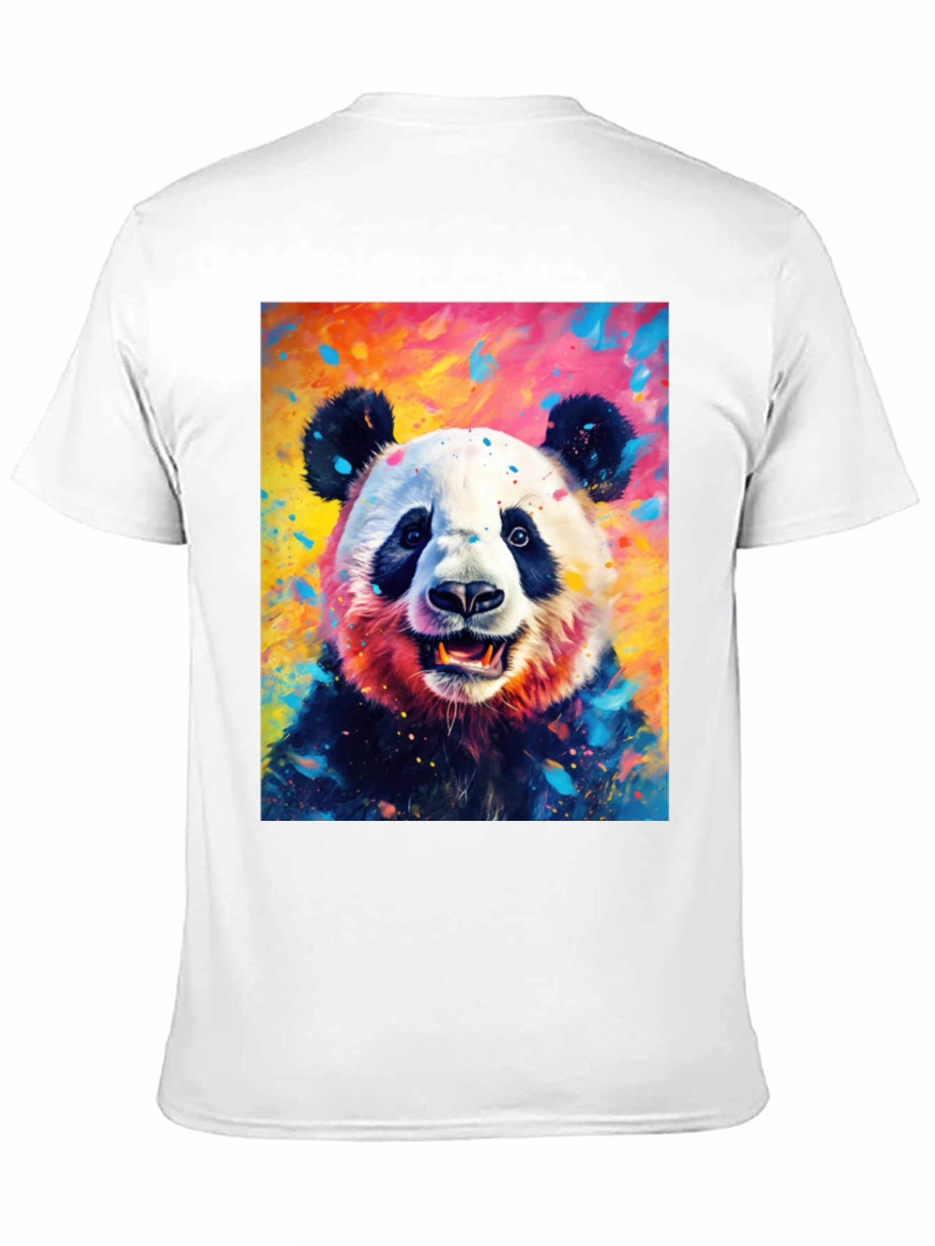 Colorful Panda Graphic T-Shirt - Unique Animal Design