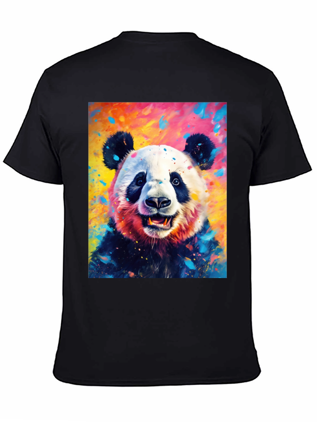 Colorful Panda Graphic T-Shirt - Unique Animal Design